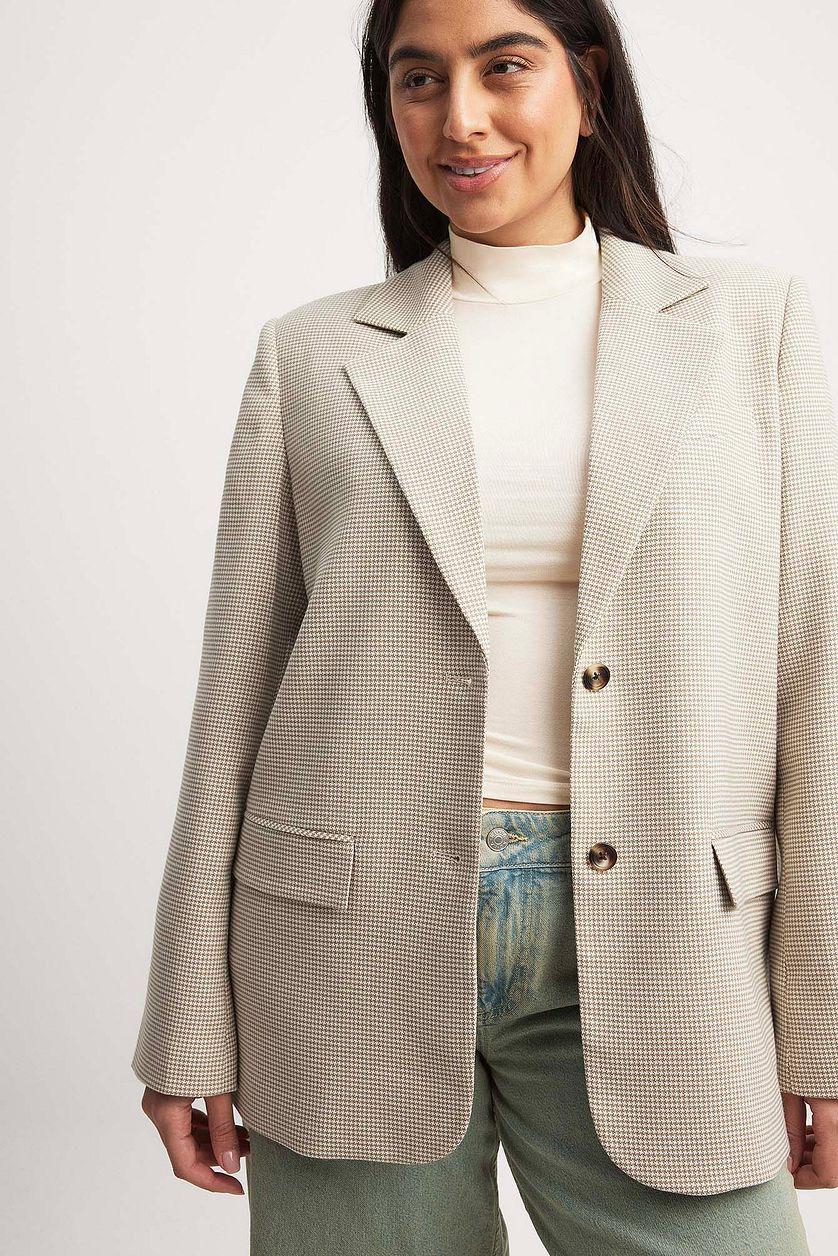 Oversized Houndtooth Blazer Product Image