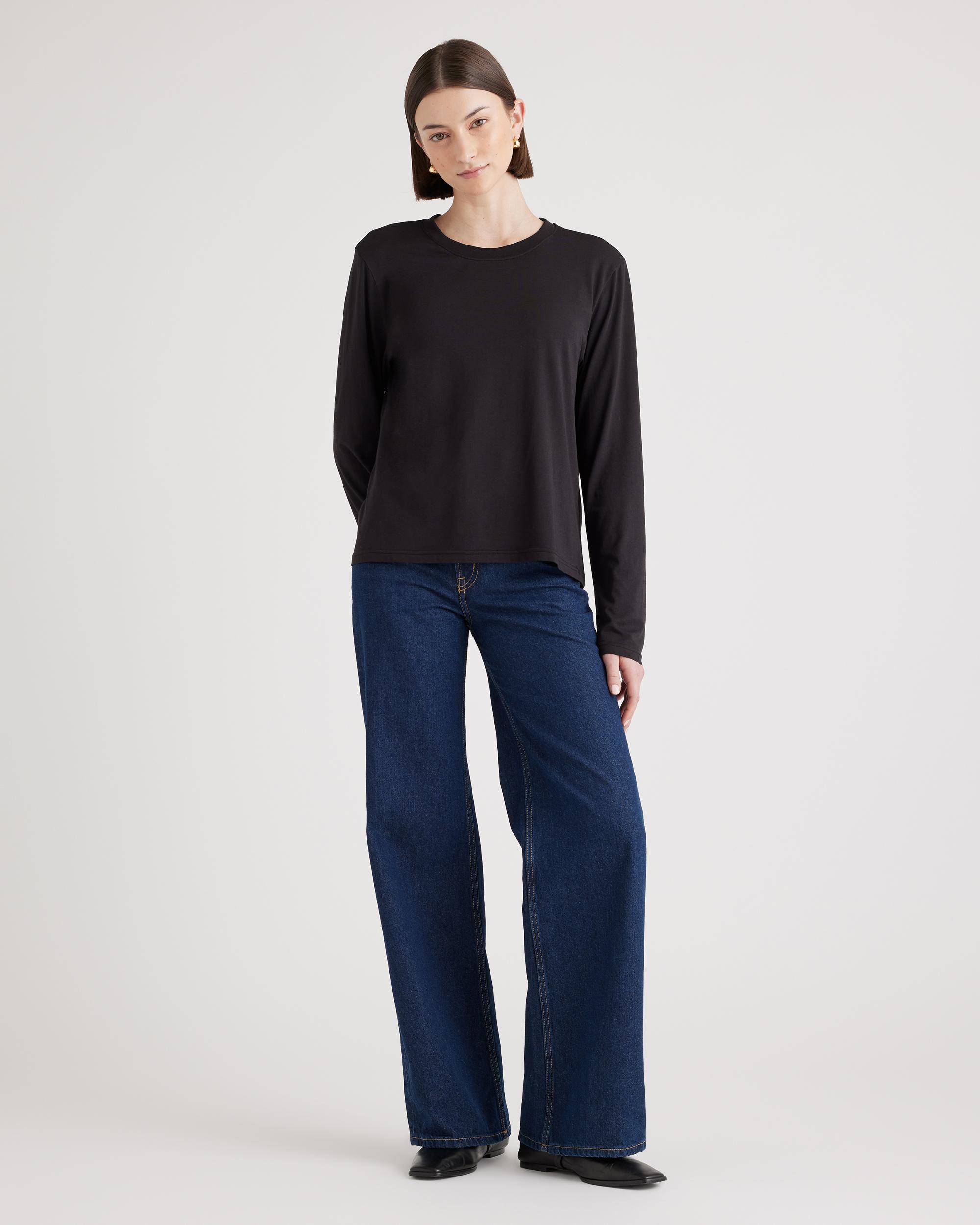 Quince | Women's Cotton Modal Relaxed Long Sleeve T-Shirt Cotton/Modal Product Image