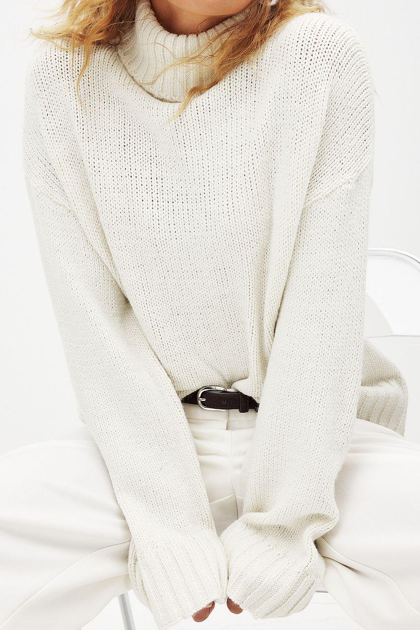 Turtle Neck Knitted Sweater Product Image