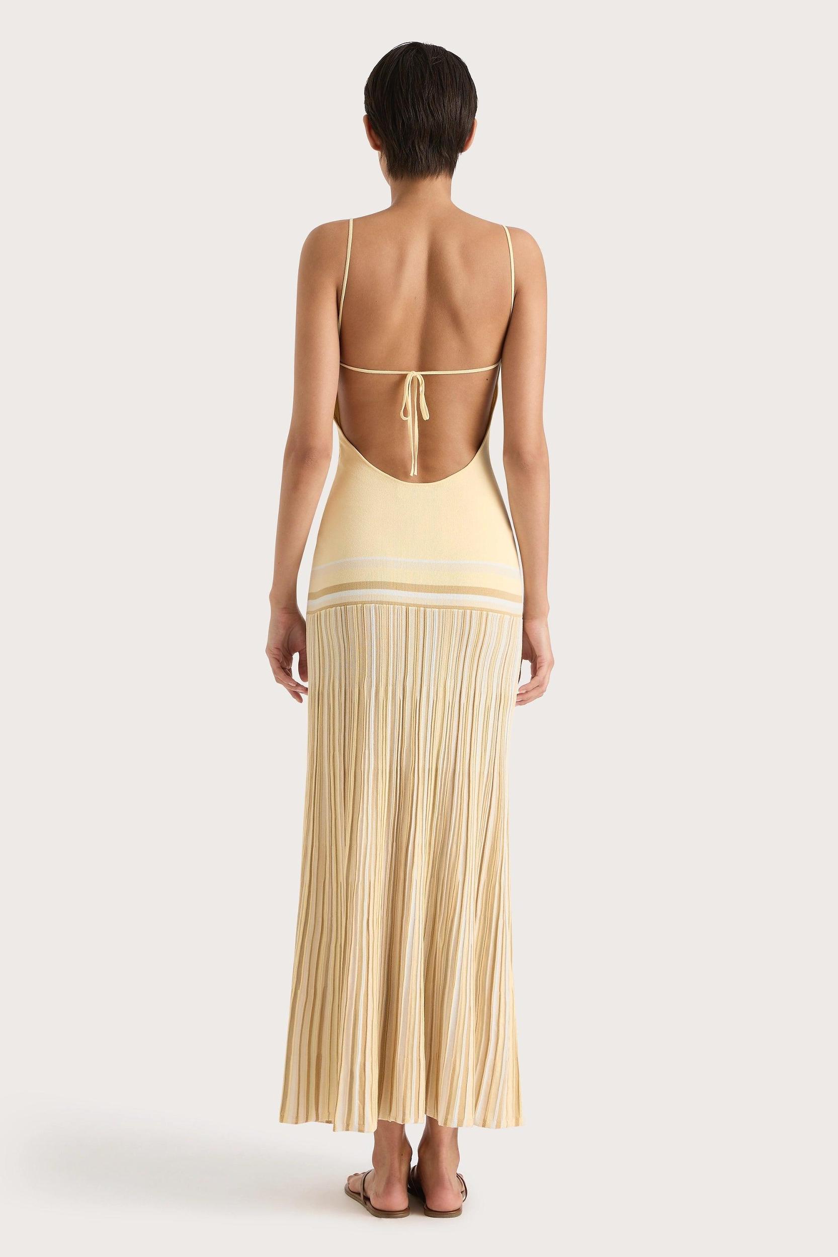Citara Maxi Dress Butter Stripe - Final Sale Product Image