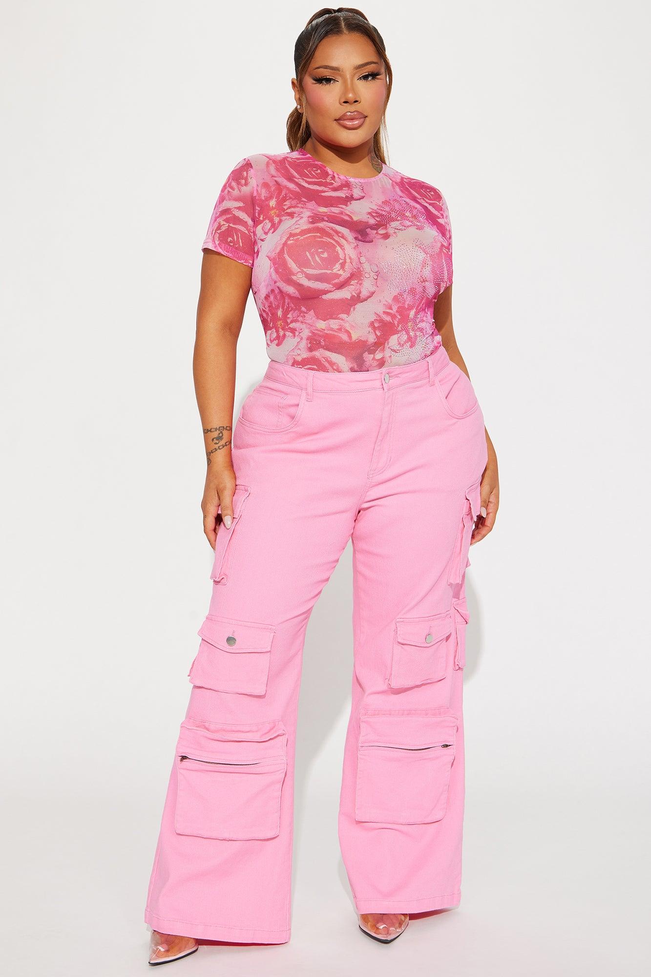 Elliana Cargo Pant - Pink Product Image