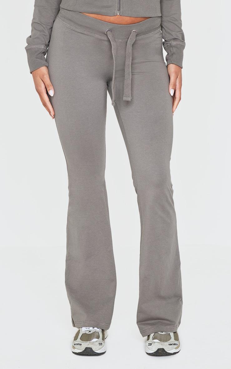 Charcoal Low Rise Skinny Flare Pants Product Image