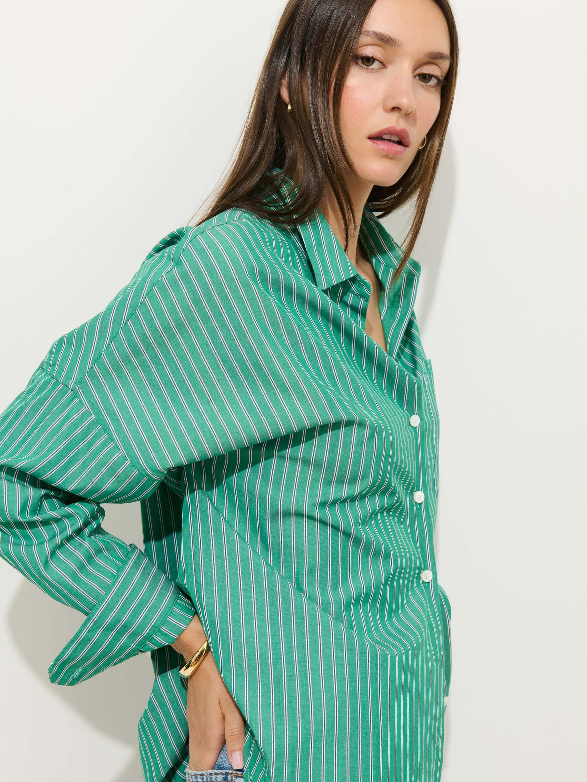 Jo Striped Shirt In Cotton Poplin Product Image