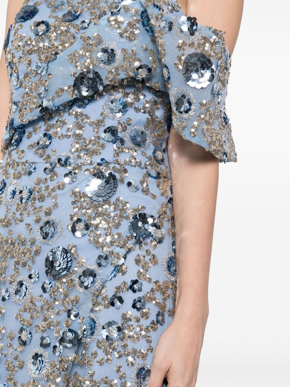 off-shoulder and one shoulder strap dress Product Image