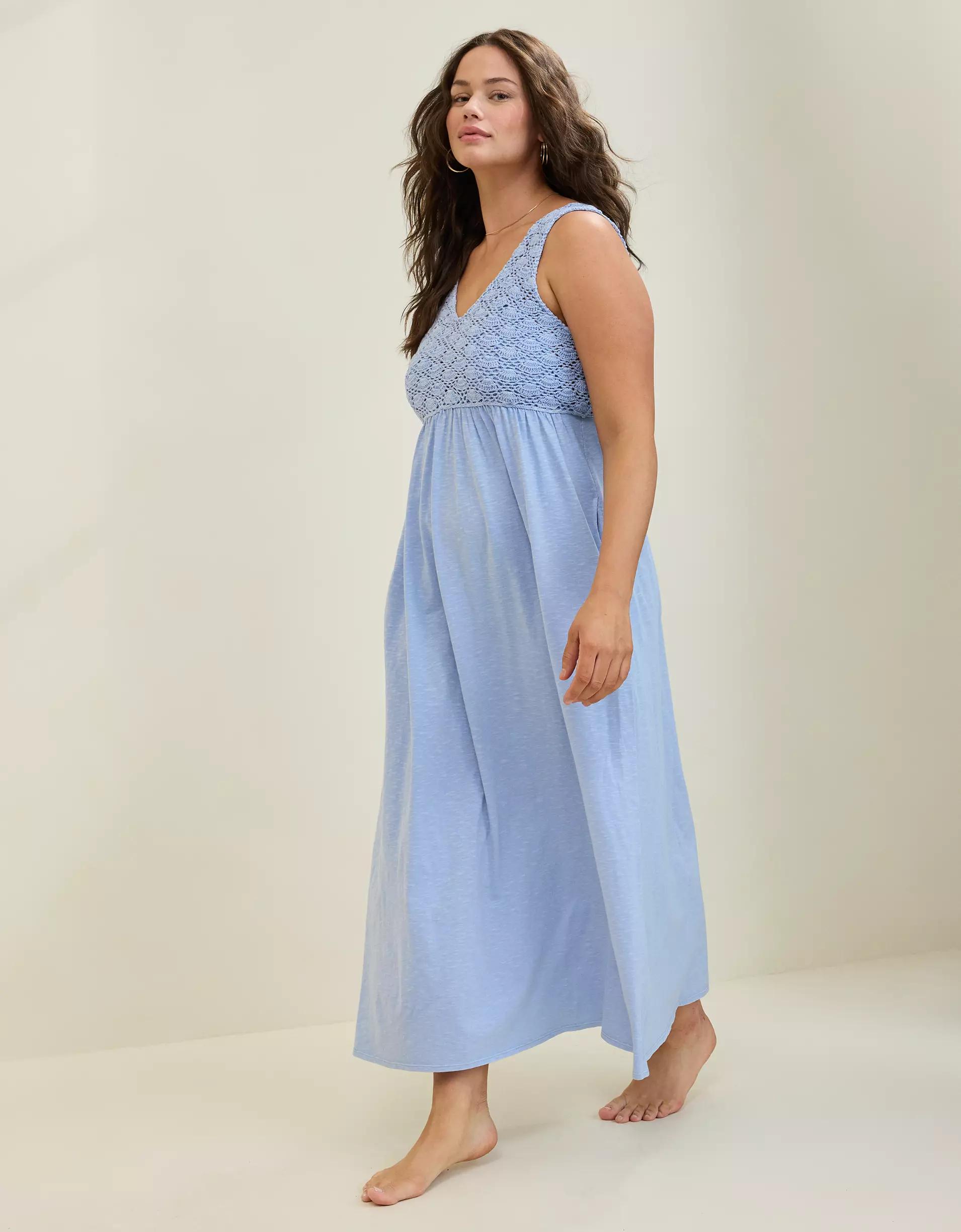 Aerie Crochet Maxi Dress Product Image