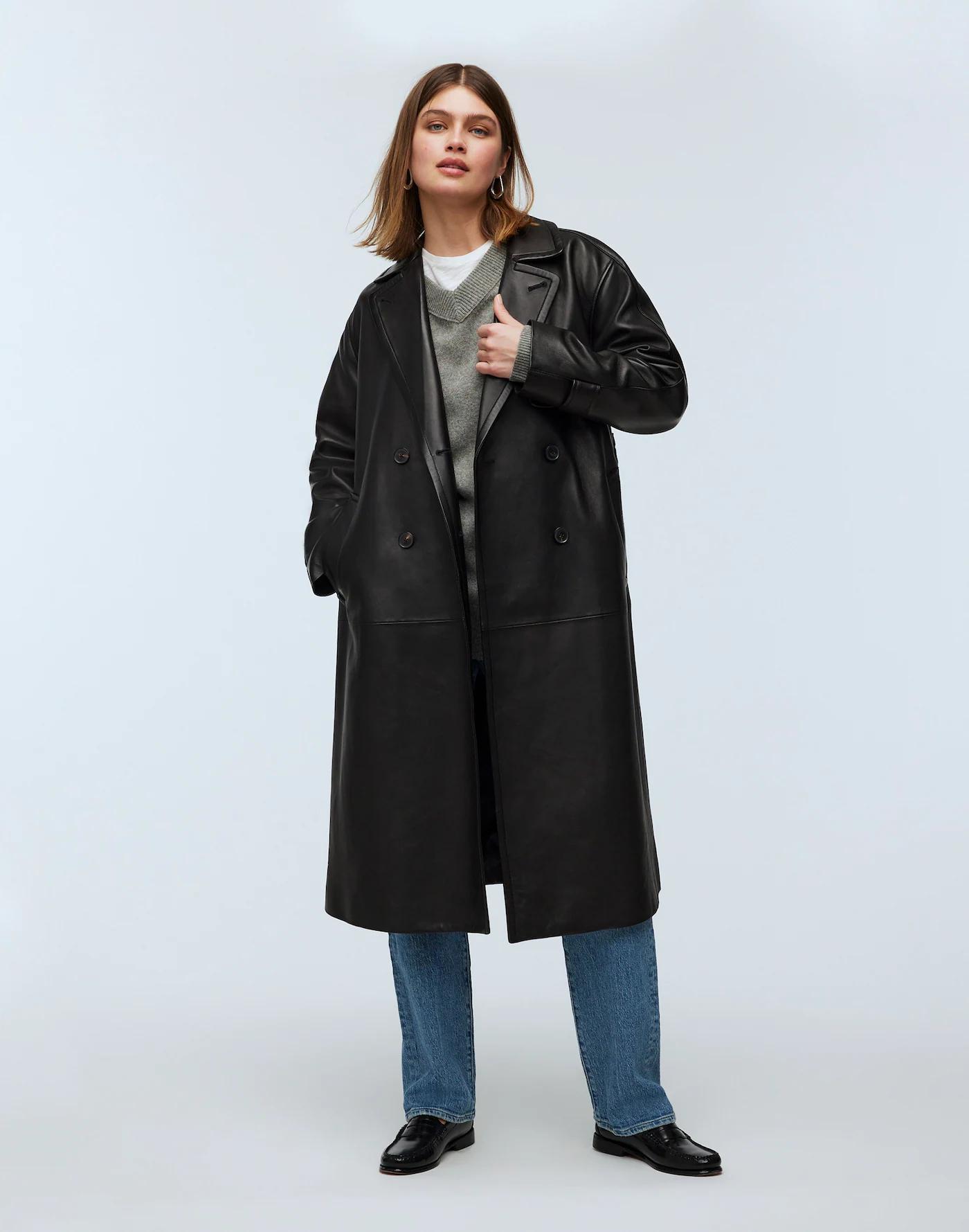 The Signature Trench Coat in Leather Product Image