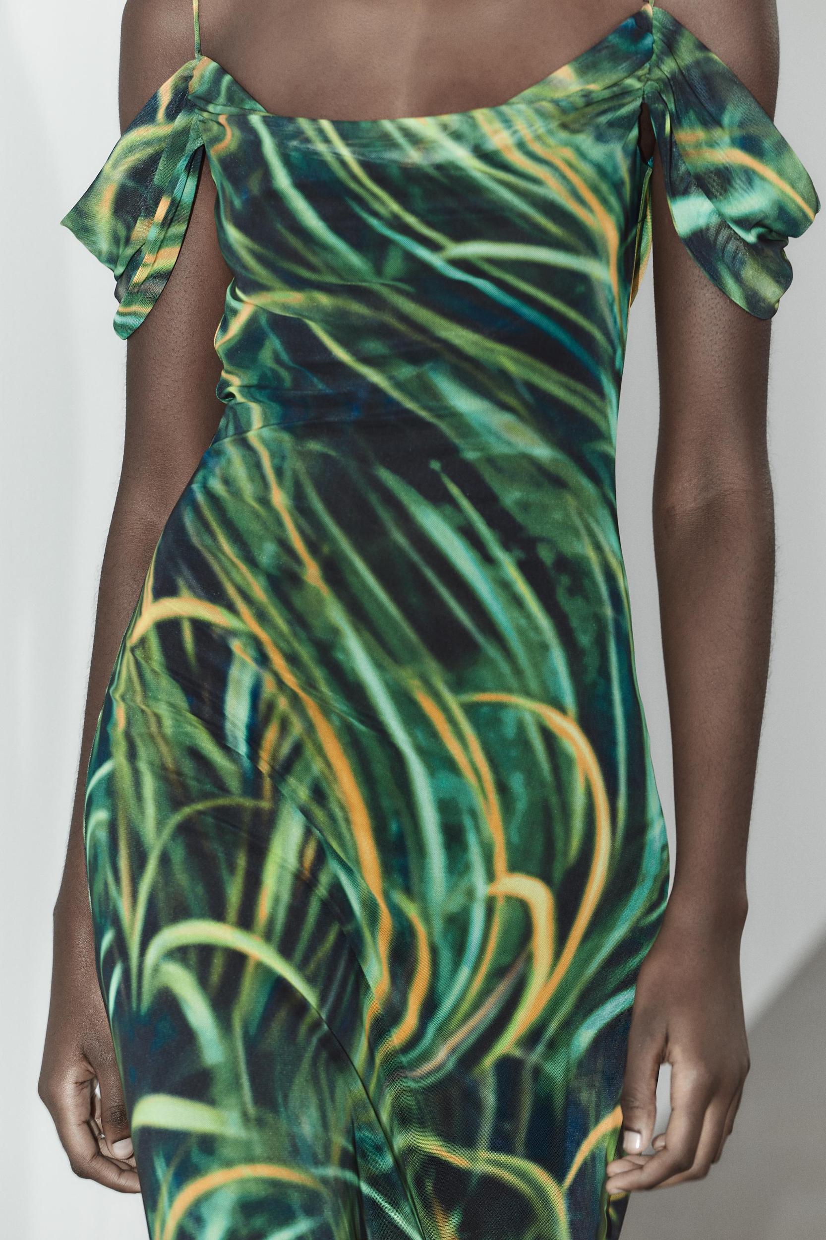 PRINTED TULLE DRESS Product Image