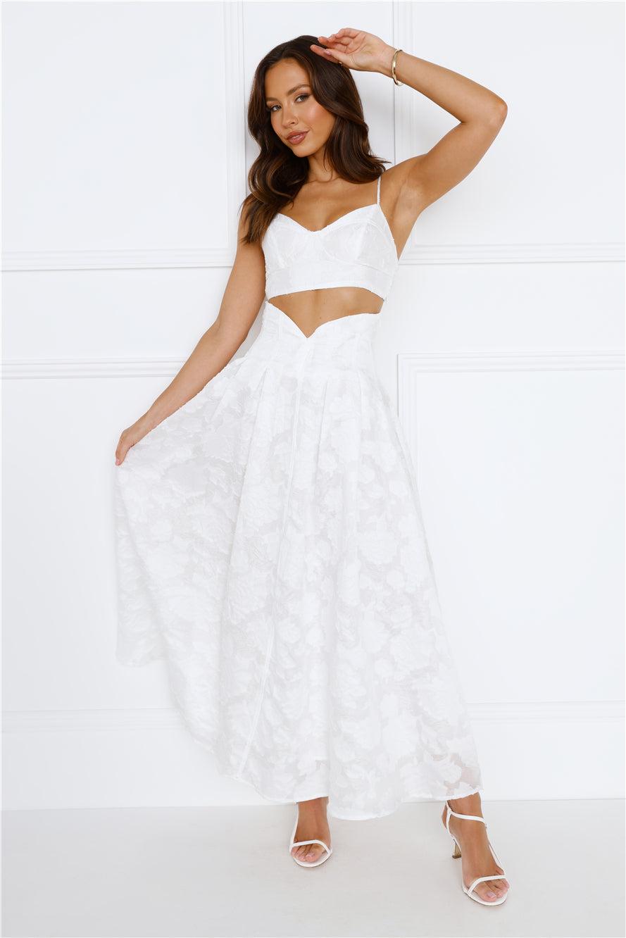 Simply Unique Maxi Skirt White Product Image