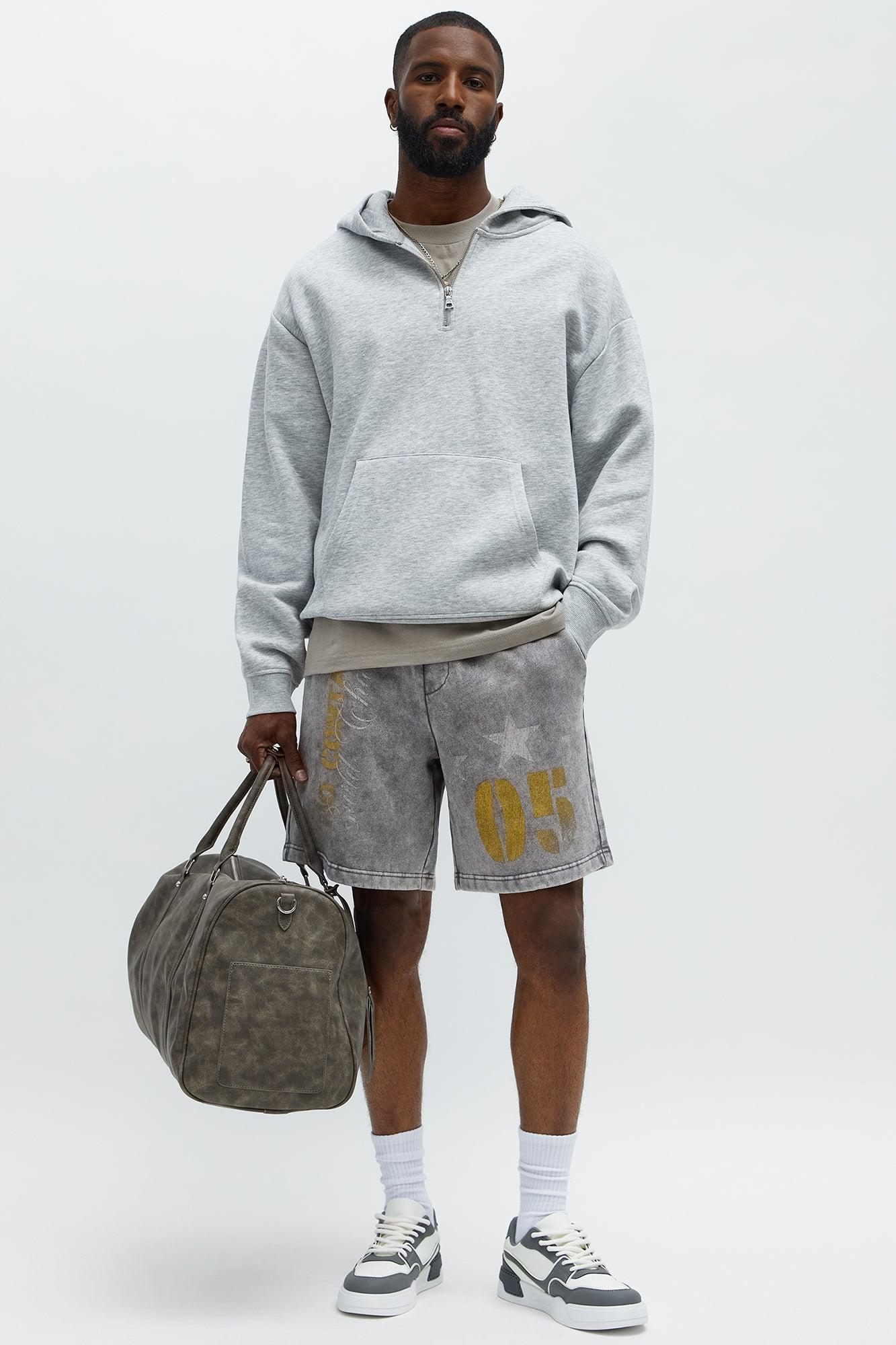 Tyson Quarter Zip Hoodie - Heather Grey Male Product Image