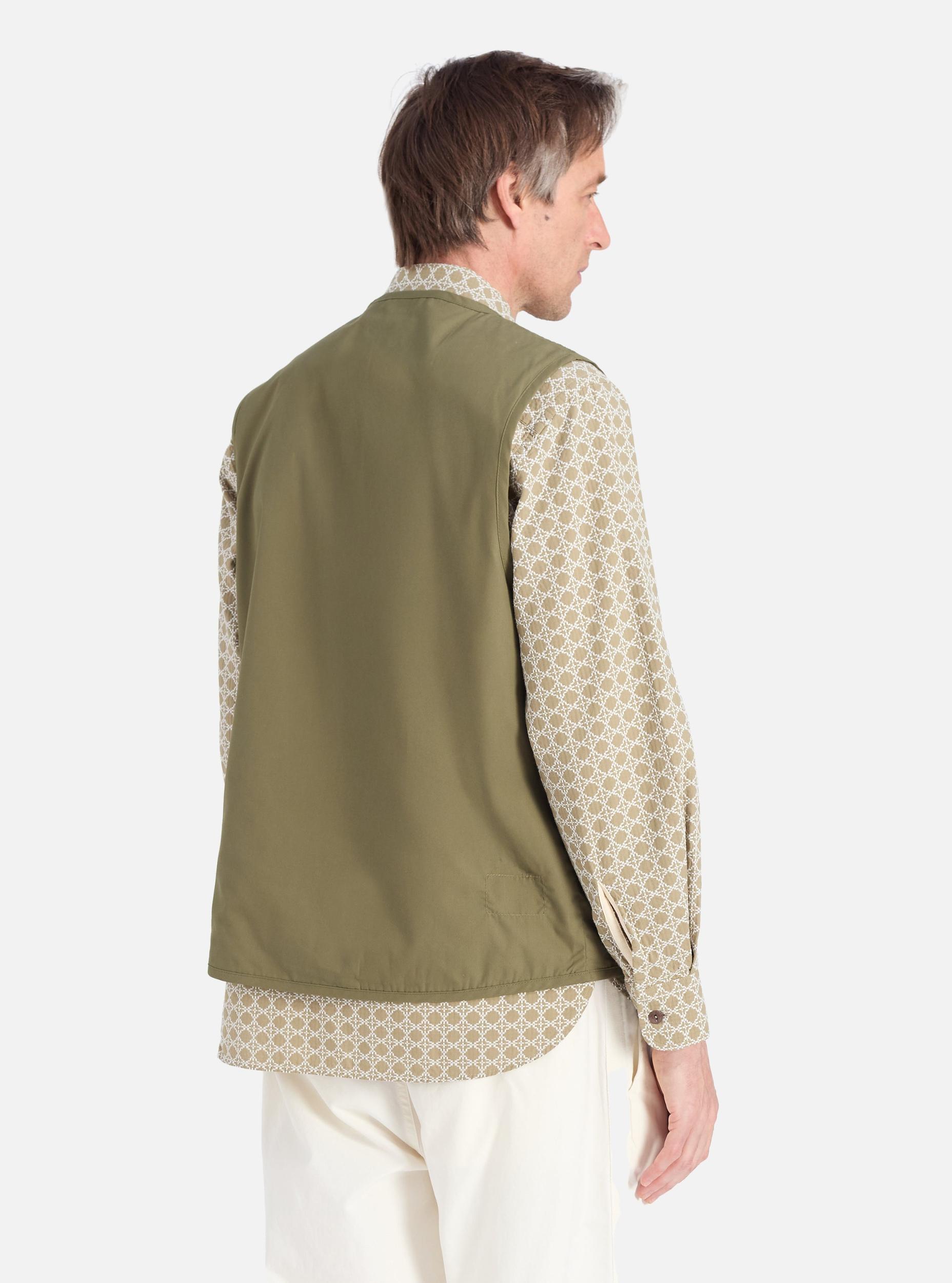 Olive Recycled Polytech Parachute Liner Gilet Product Image