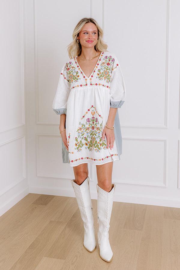 Playa Del Carmen Embroidered Mini Dress Product Image