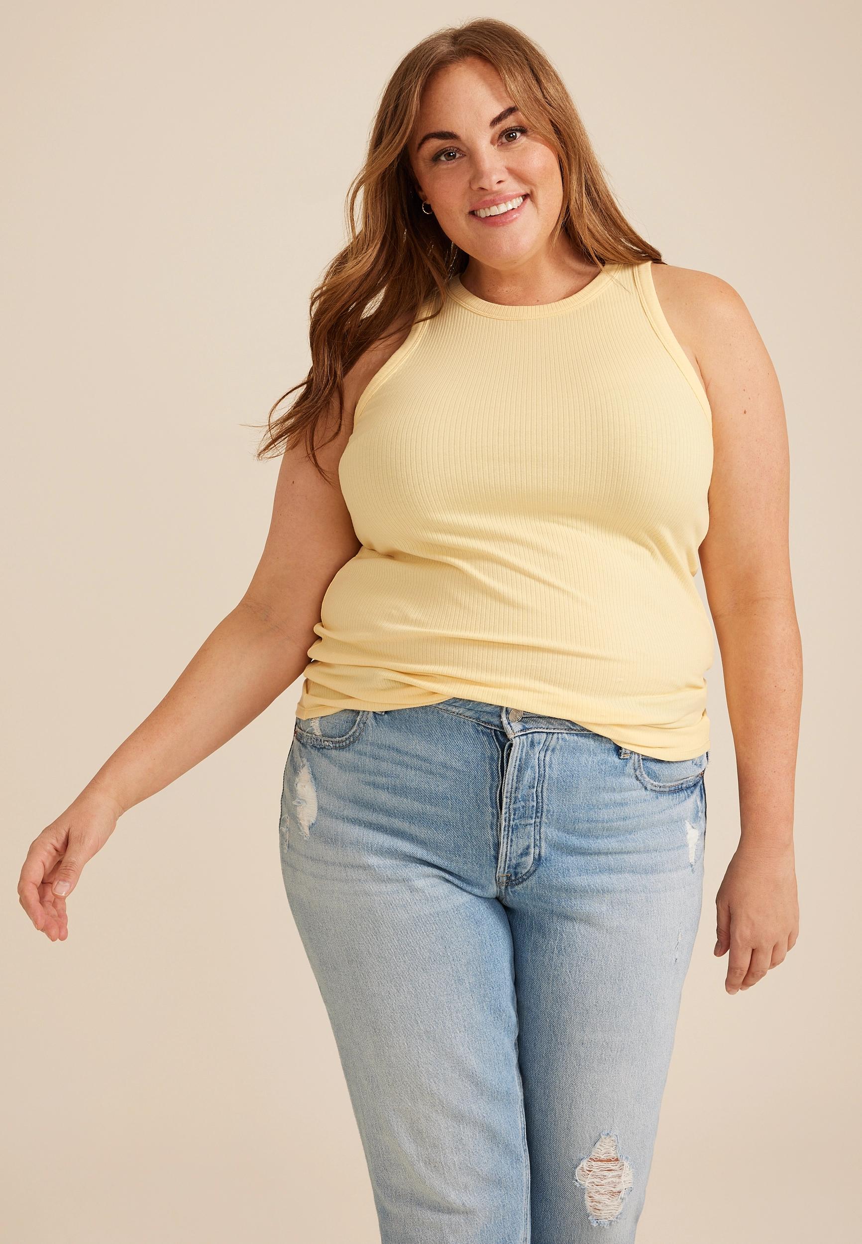 Maurices 0X Plus Size Womens 24/7 Highline Tank Top Purple Product Image