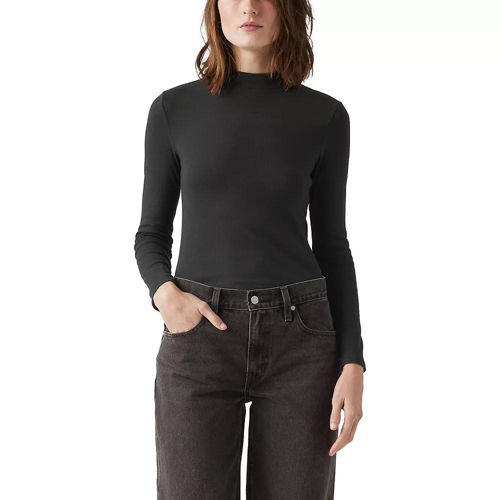 Women's Levi's® Effortless Long Sleeve T-Shirt, Size: XL, Black Product Image