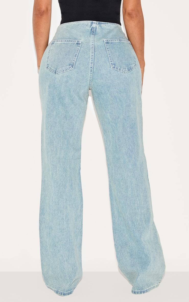 Shape Light Blue Wash Denim Wide Leg Jeans Product Image