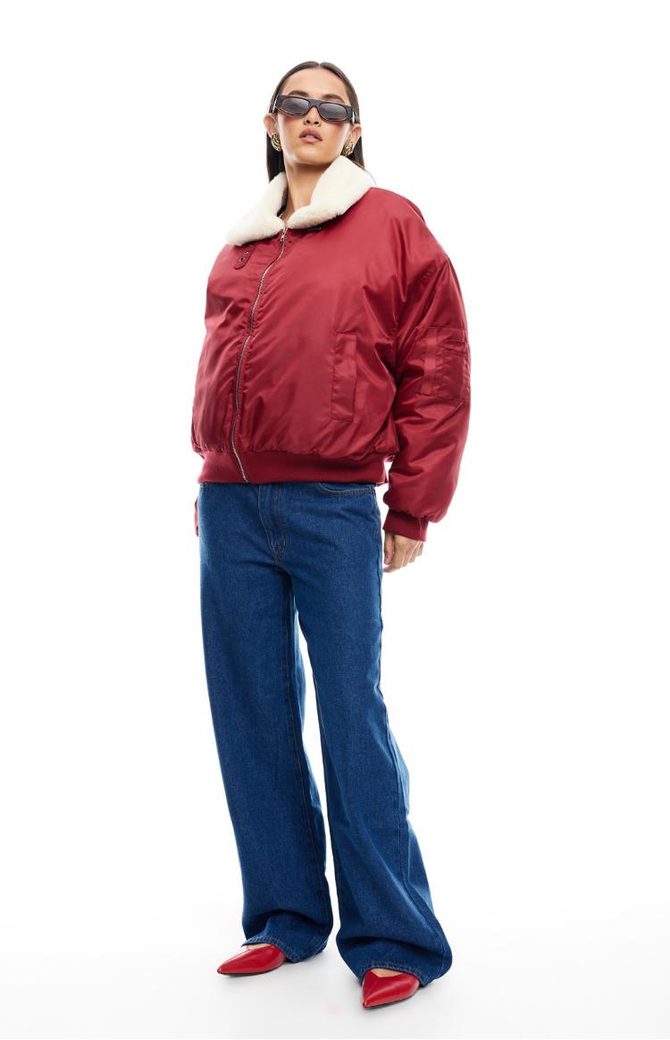 Lioness Carla Mulberry Puffer Jacket Product Image