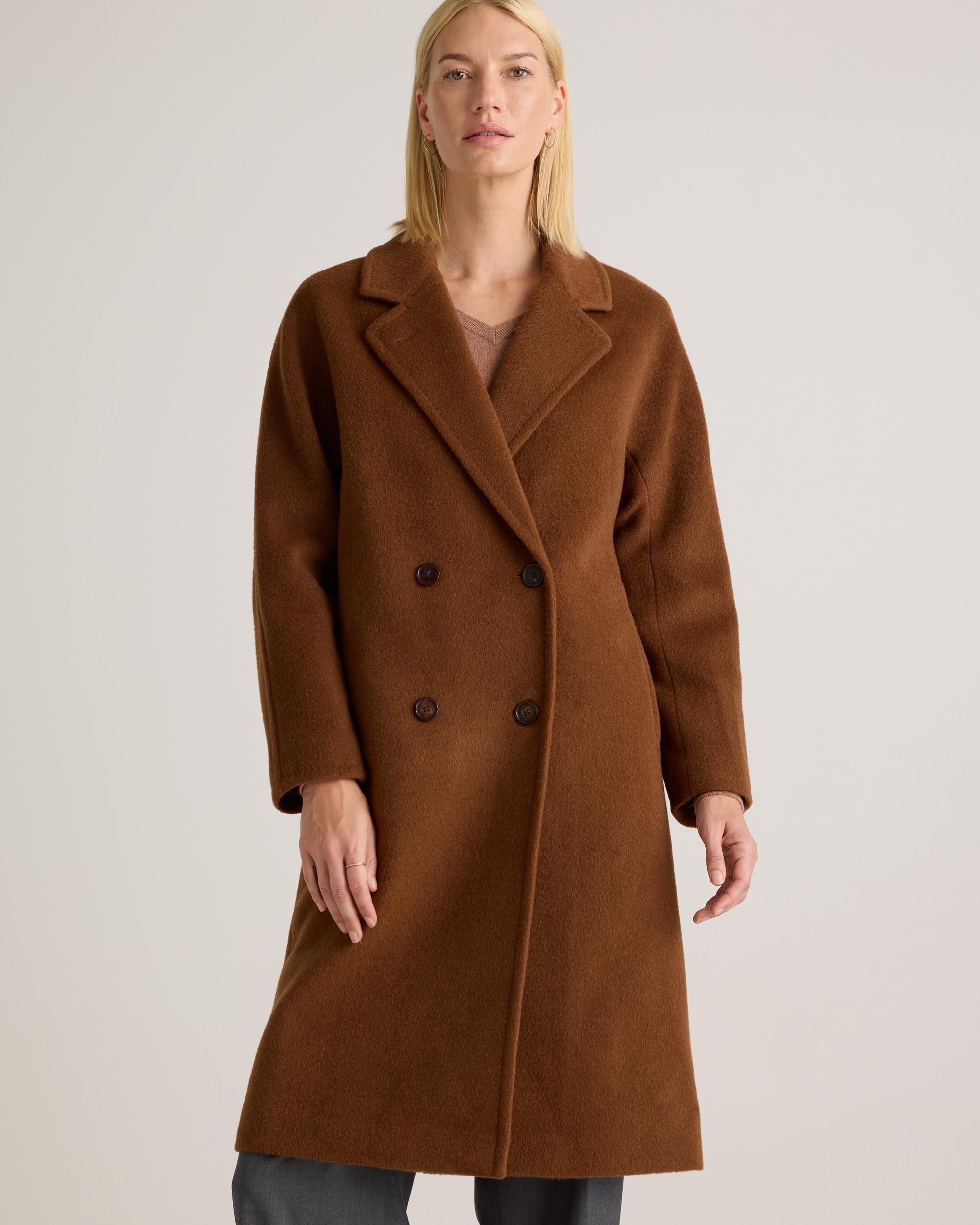 Quince | Women's Camel Hair Double-Breasted Slouch Coat Wool Product Image