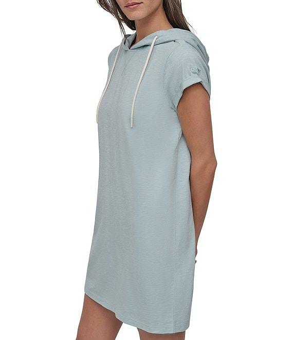 DKNY Sport by Donna Karan Slub Jersey Hooded Dress Product Image