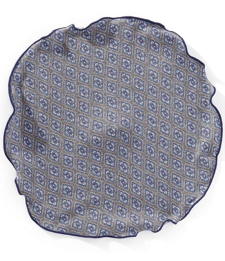 Edward Armah Connected Medallion Silk Pocket Square Product Image