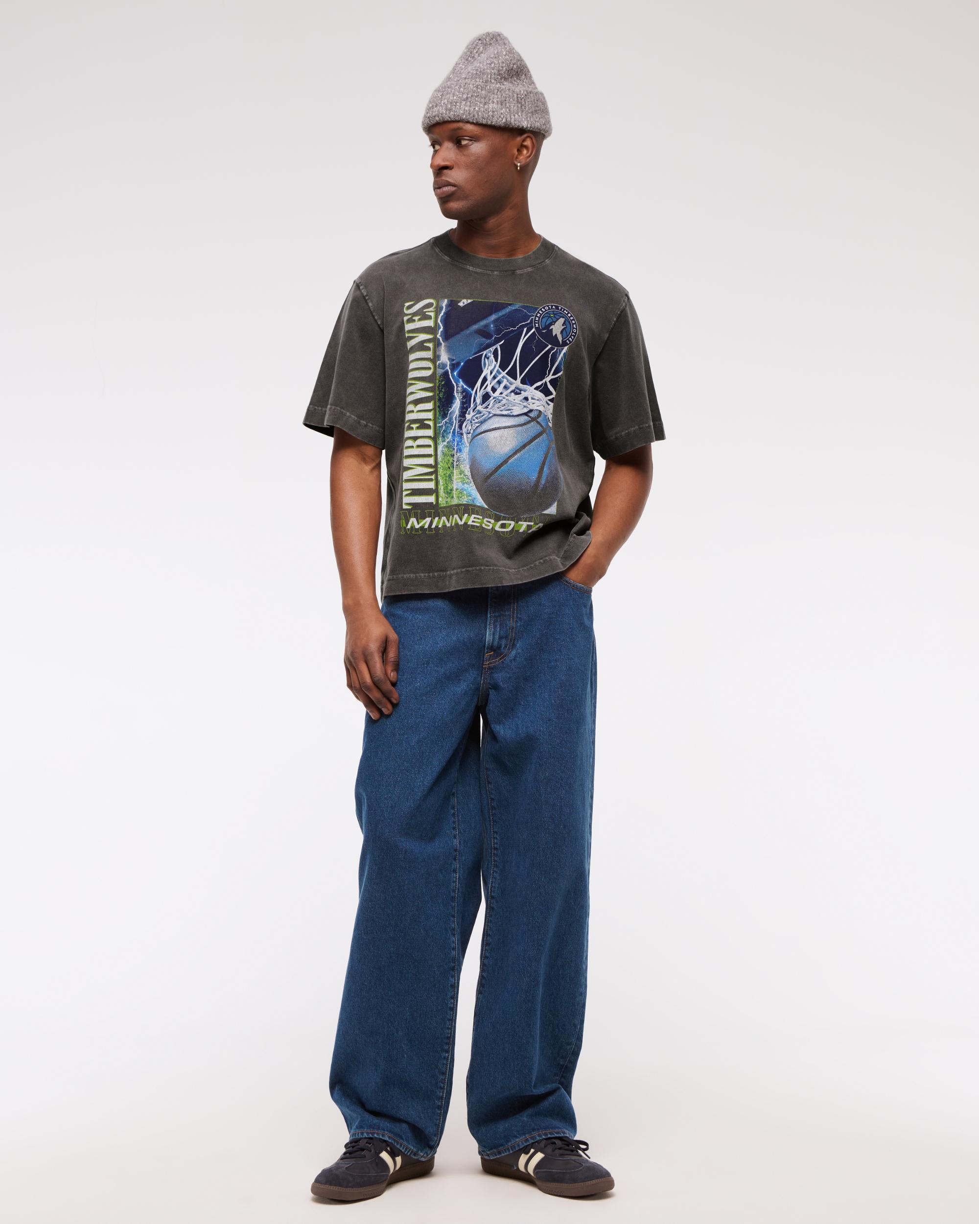 Cropped Minnesota Timberwolves Graphic Tee Product Image