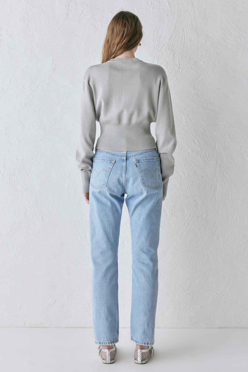 Sasha Knit Cardigan Grey Product Image