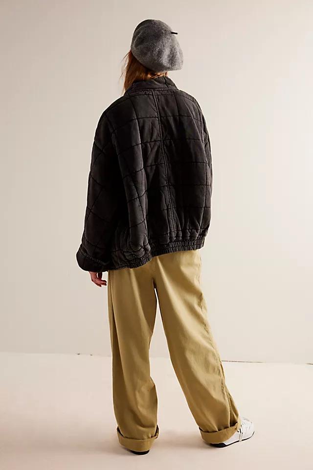 Dolman Quilted Knit Jacket Product Image