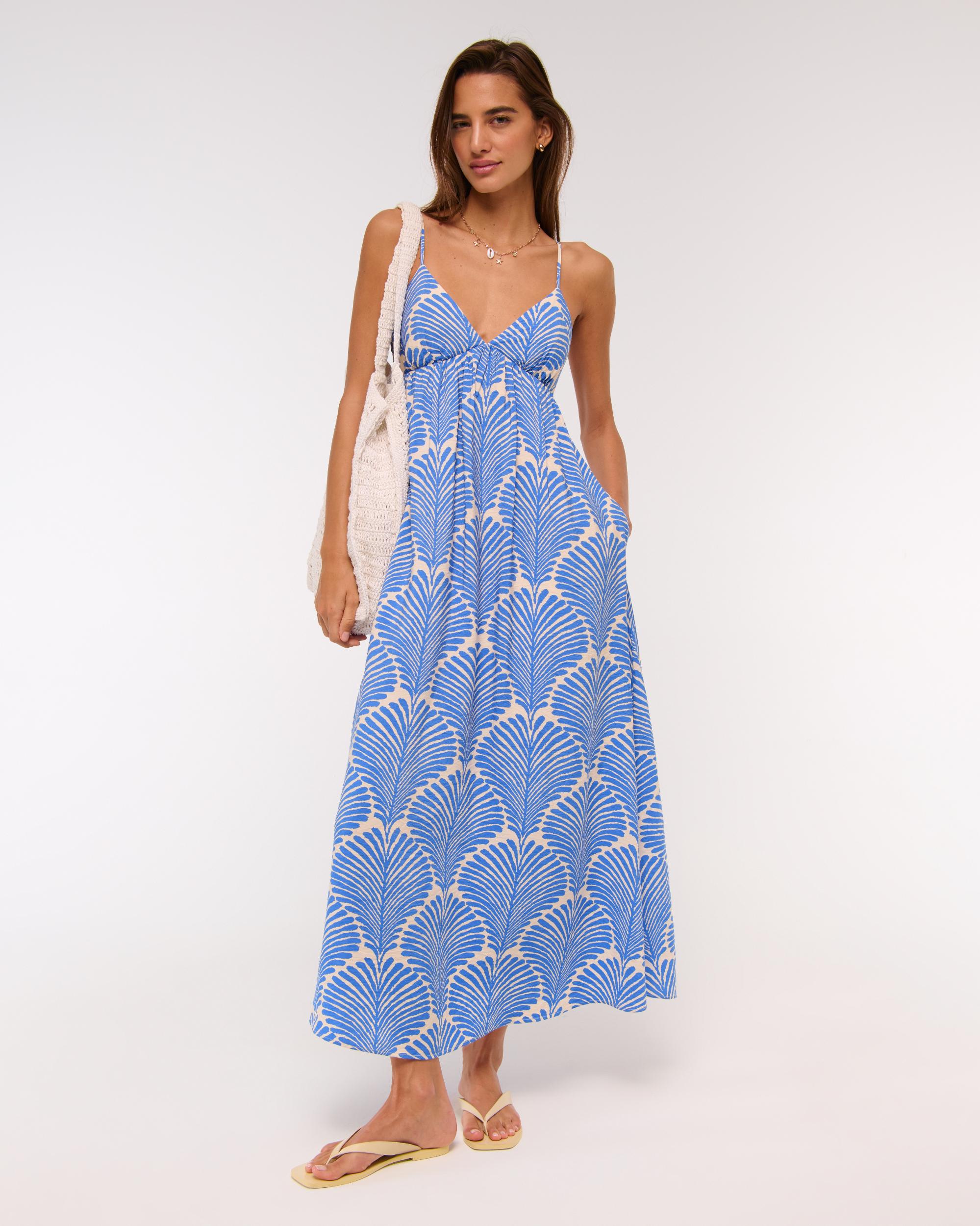 Bra-Free Clasp-Back Flowy Maxi Dress Product Image