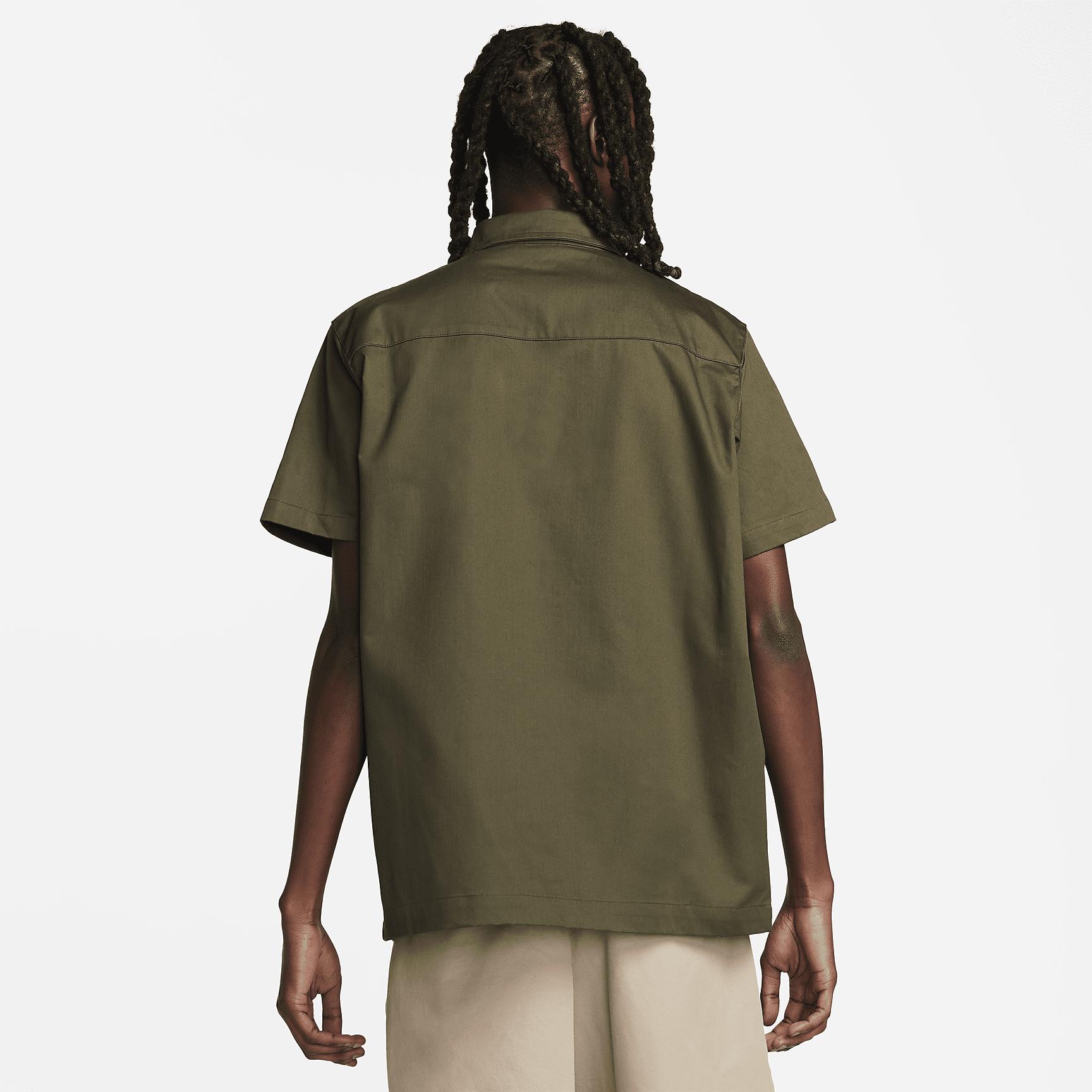 Nike Life Men's Woven Military Short-Sleeve Button-Down Shirt Product Image