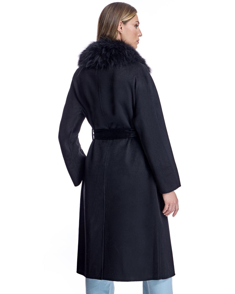 Cashmere Belted Coat with Cashmere Goat Shirt Collar-Maximilian Product Image
