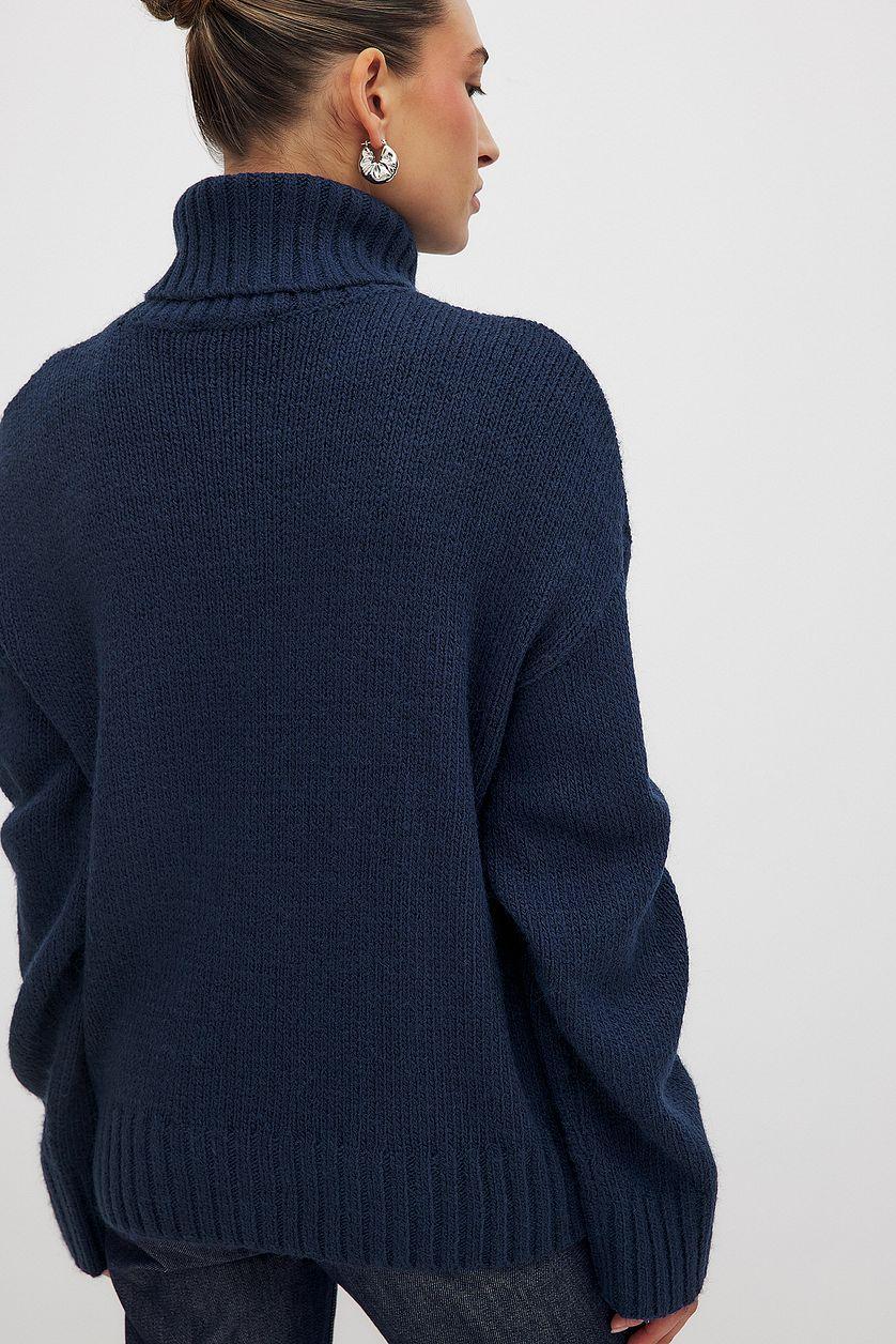 Turtle Neck Knitted Sweater Product Image