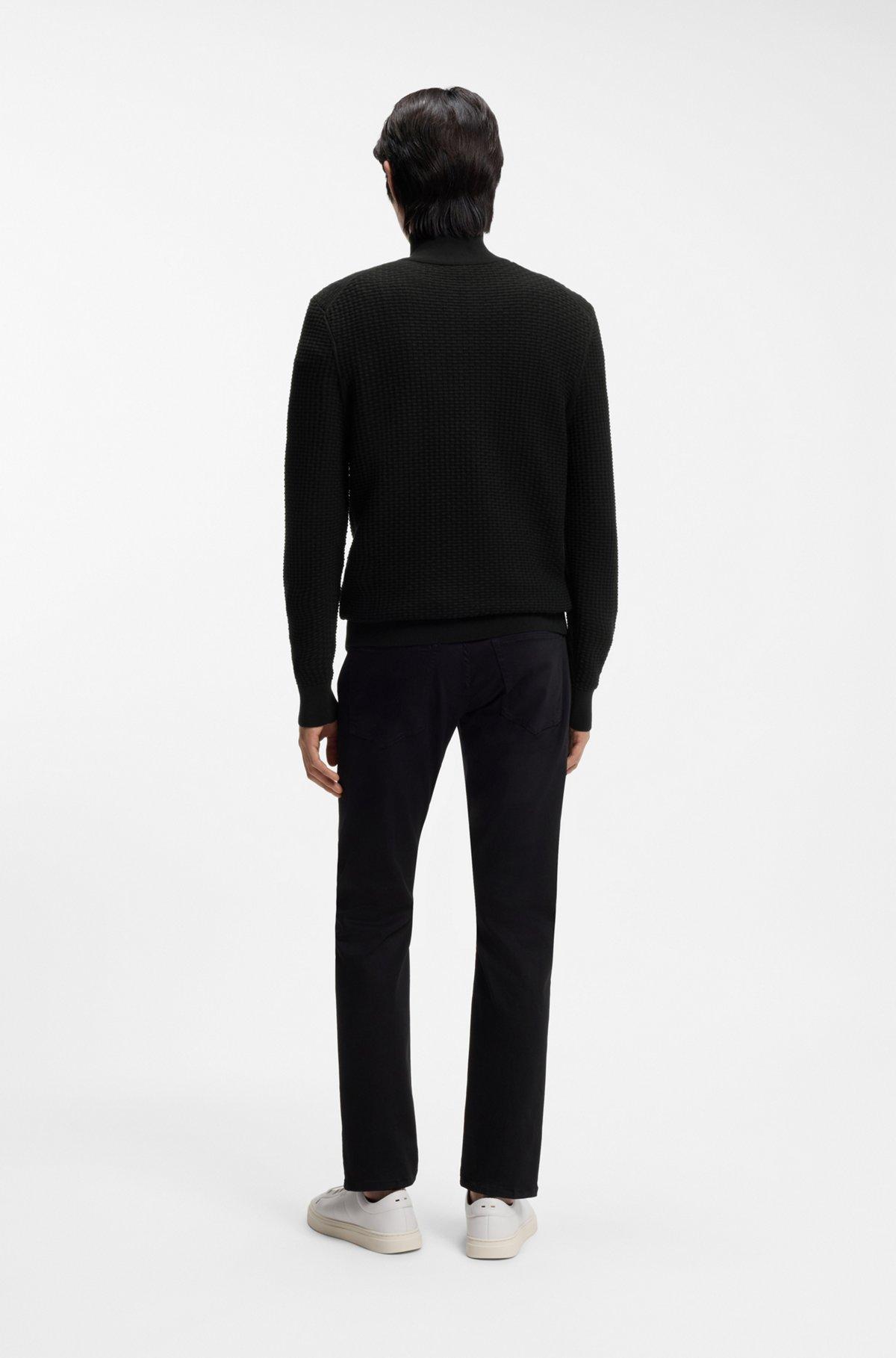 Quarter-zip sweater in cotton Product Image