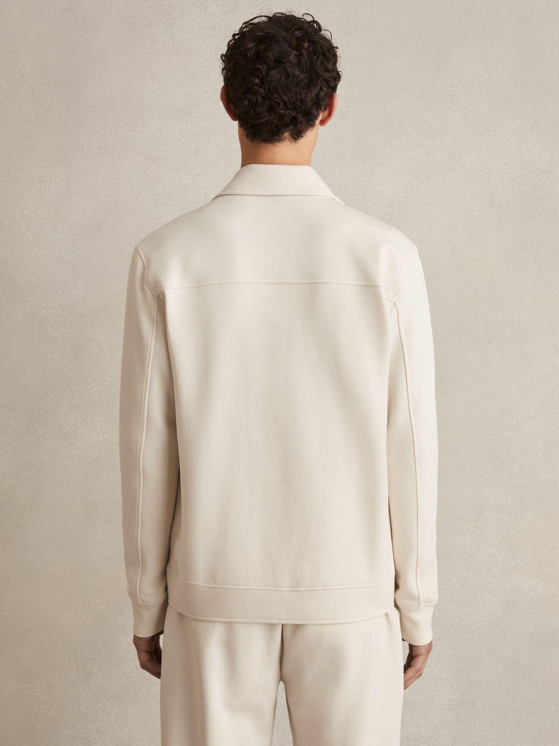 Interlock Zip-Through Overshirt in Off White Product Image