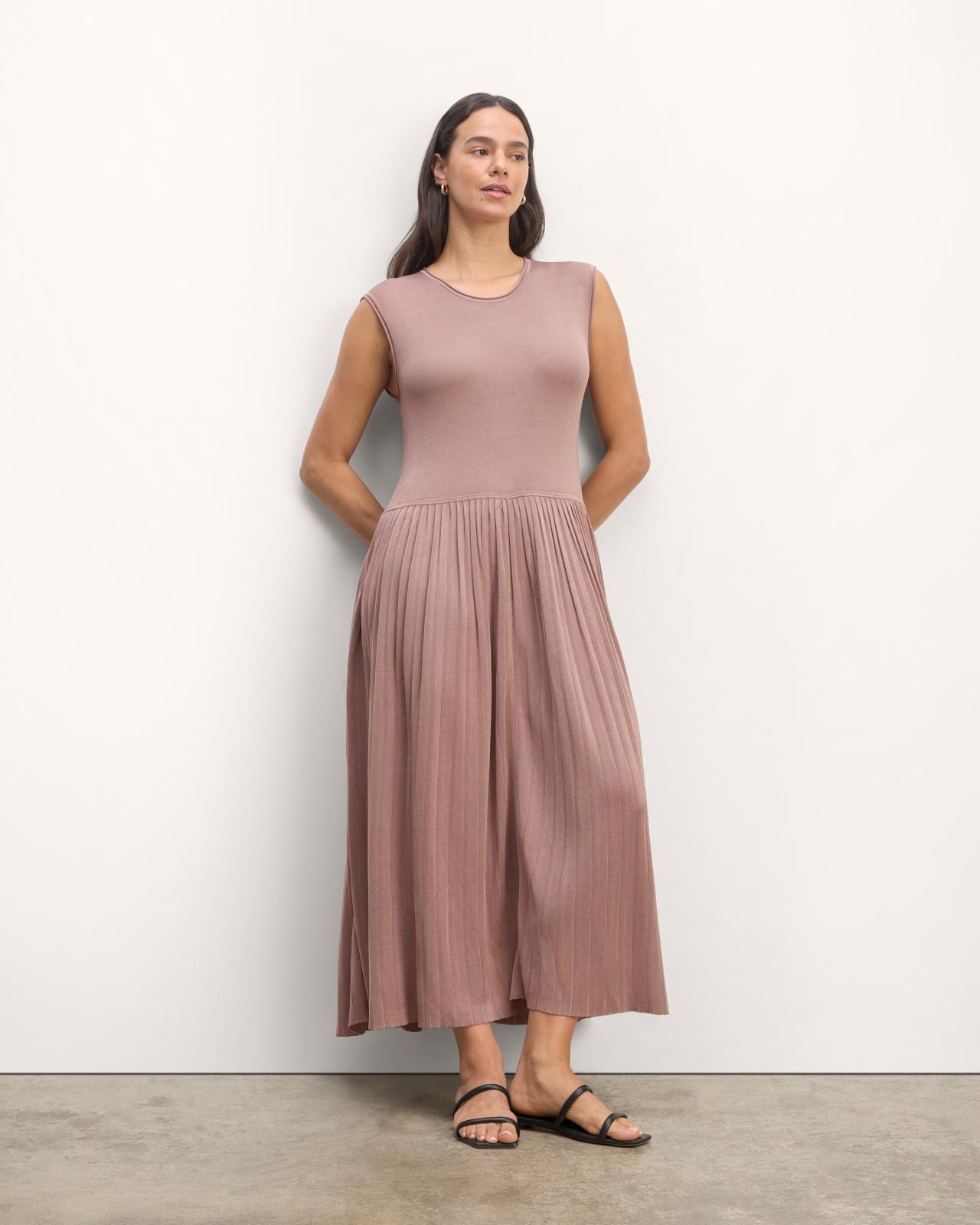 Womens Knit Pleated Dress by Everlane Product Image