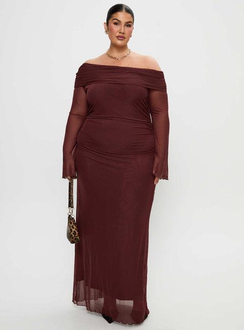 Consideration Maxi Dress Chocolate Curve Product Image