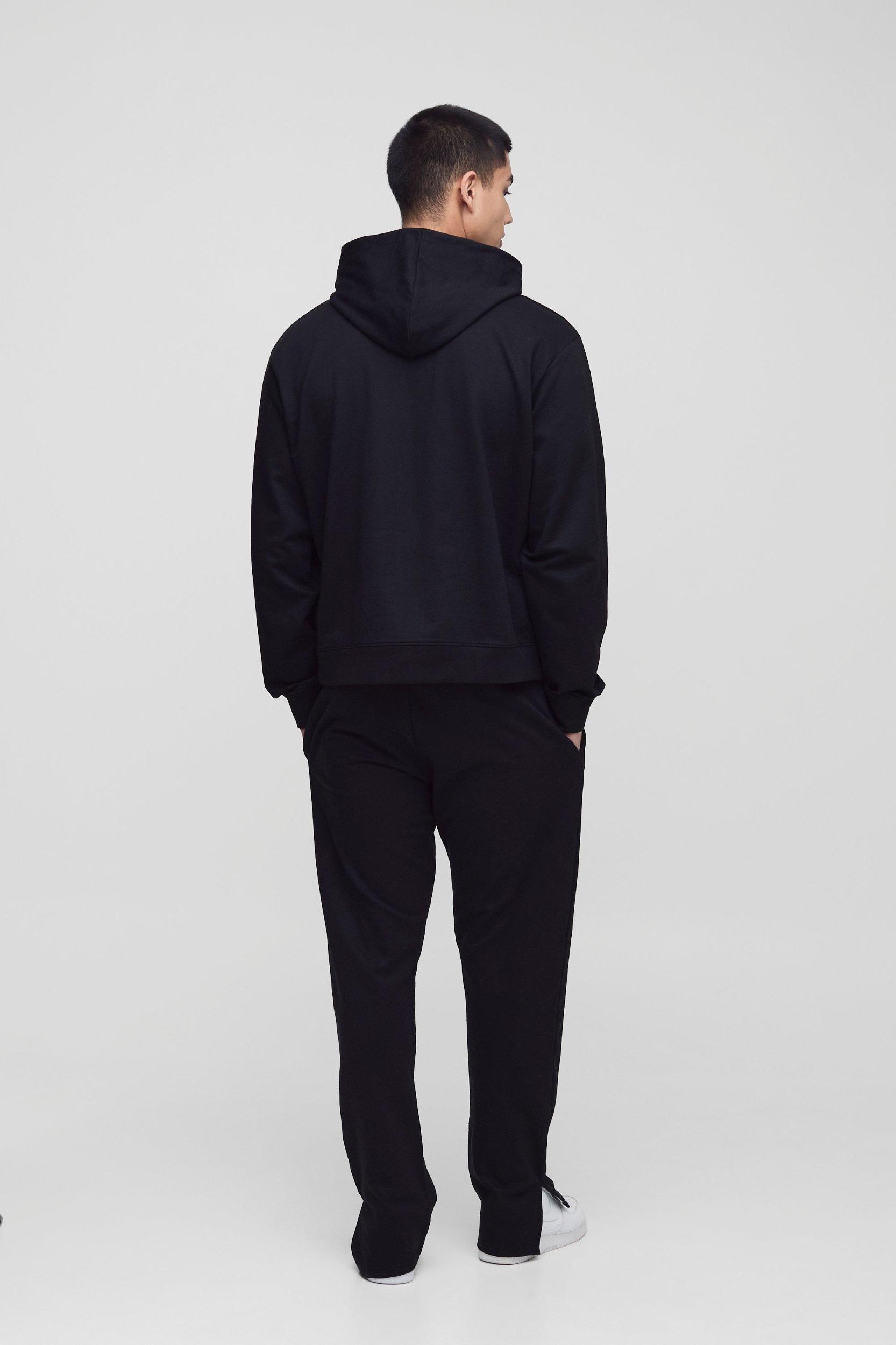 Tall 260GSM Loopback Boxy Oversized Fit Basic Hoodie | boohooMAN USA Product Image