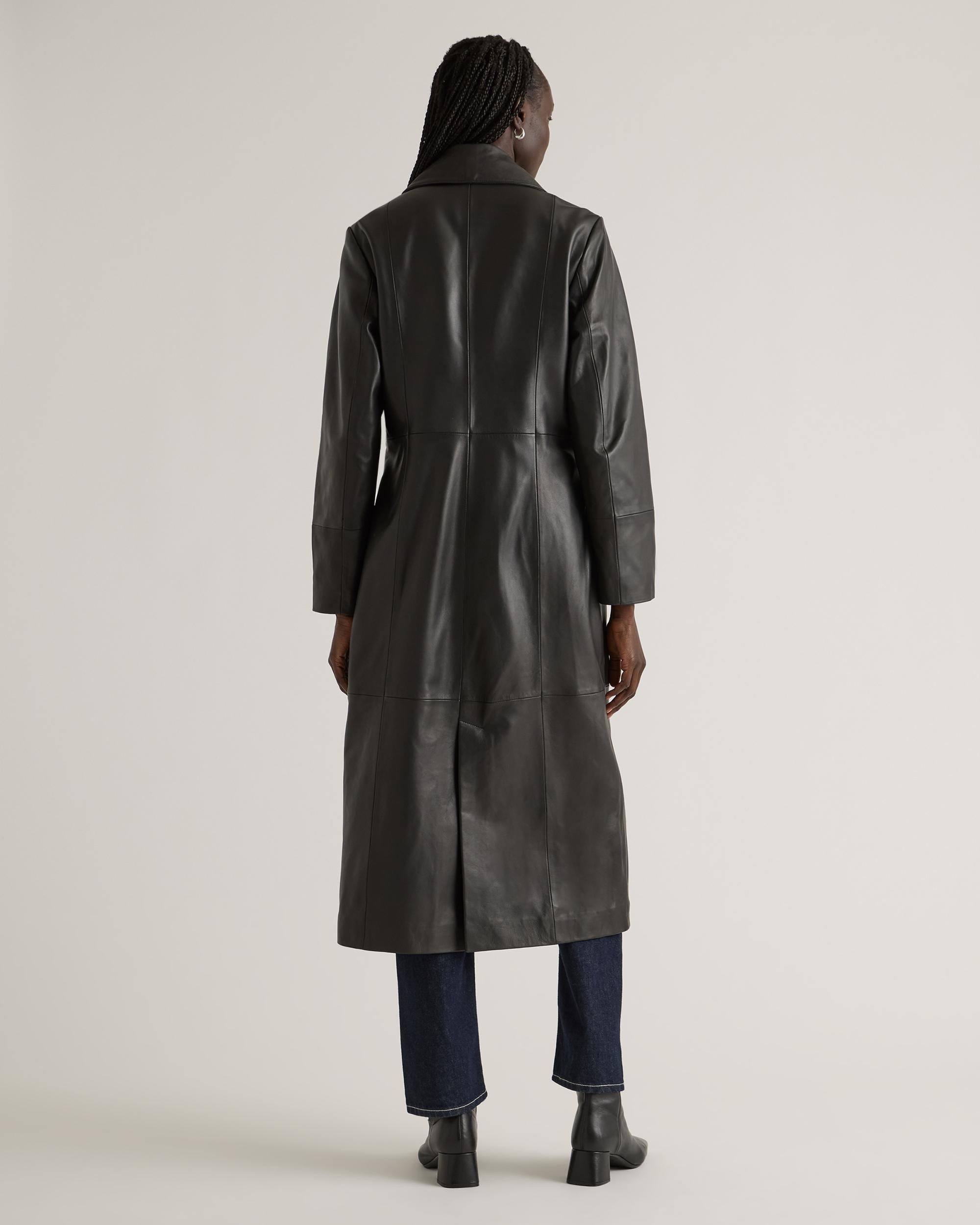 Quince | Women's Long Trench Coat Size XS, Leather Product Image