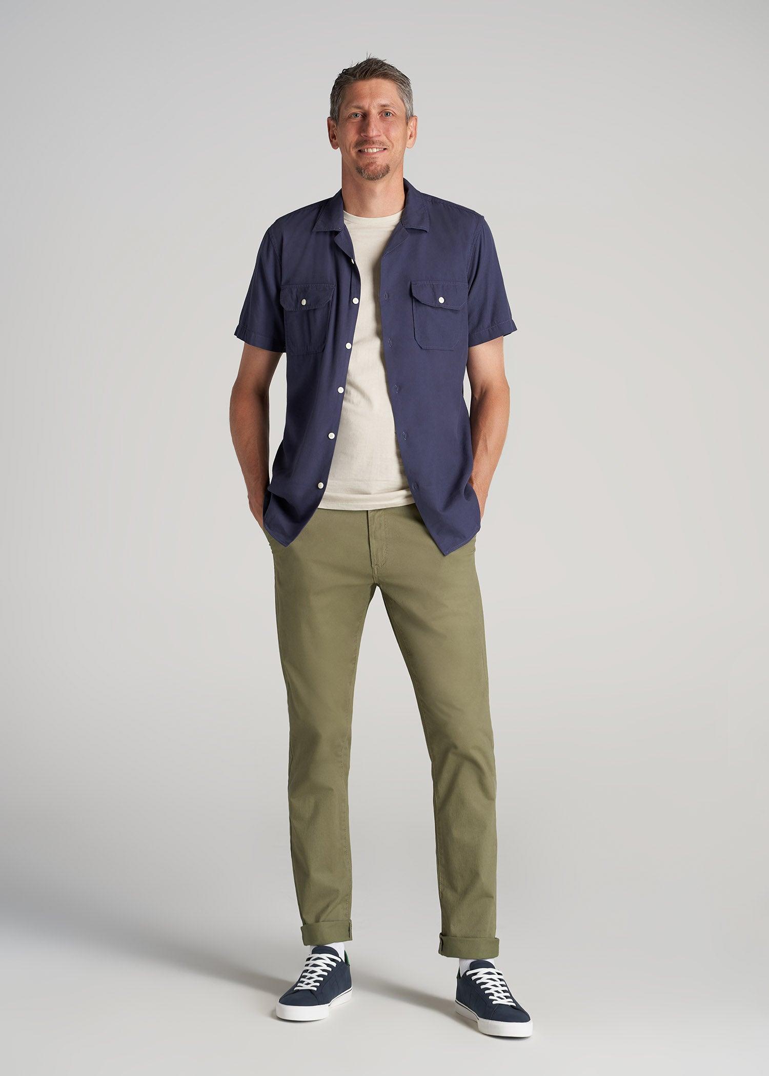 Carman TAPERED Chinos for Tall Men in Black Male Product Image