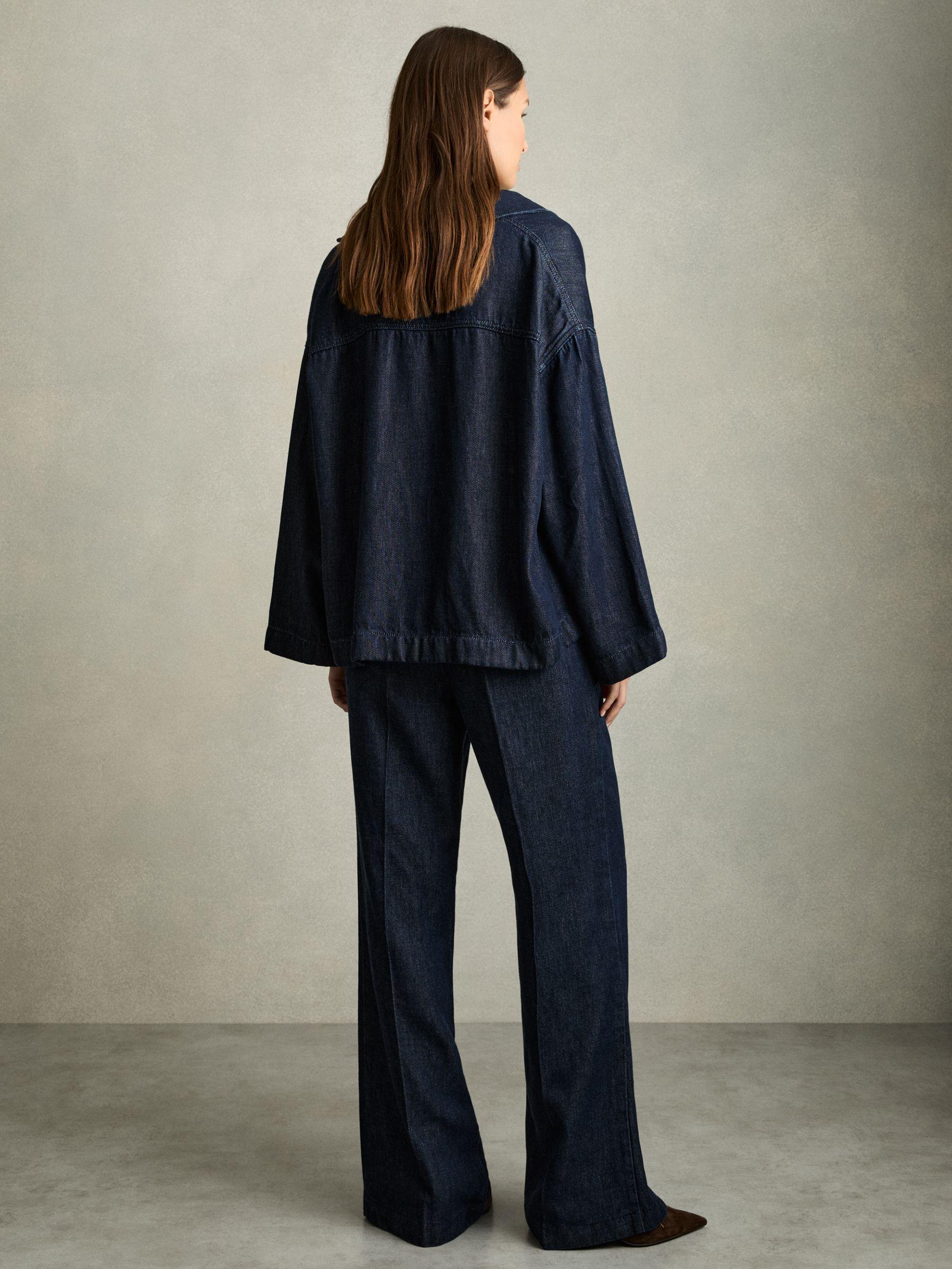 Denim Look Overshirt in Dark Blue Product Image
