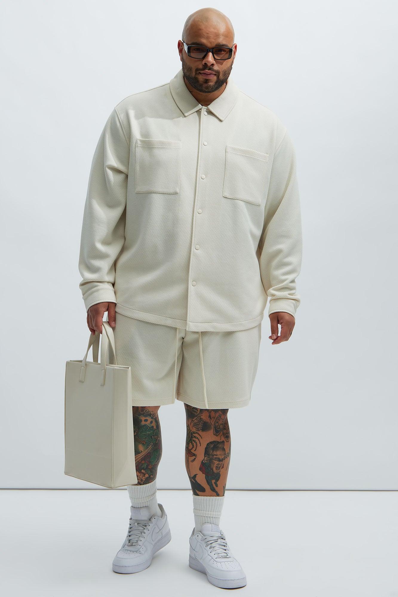 Kina Textured Shorts - Off White Product Image