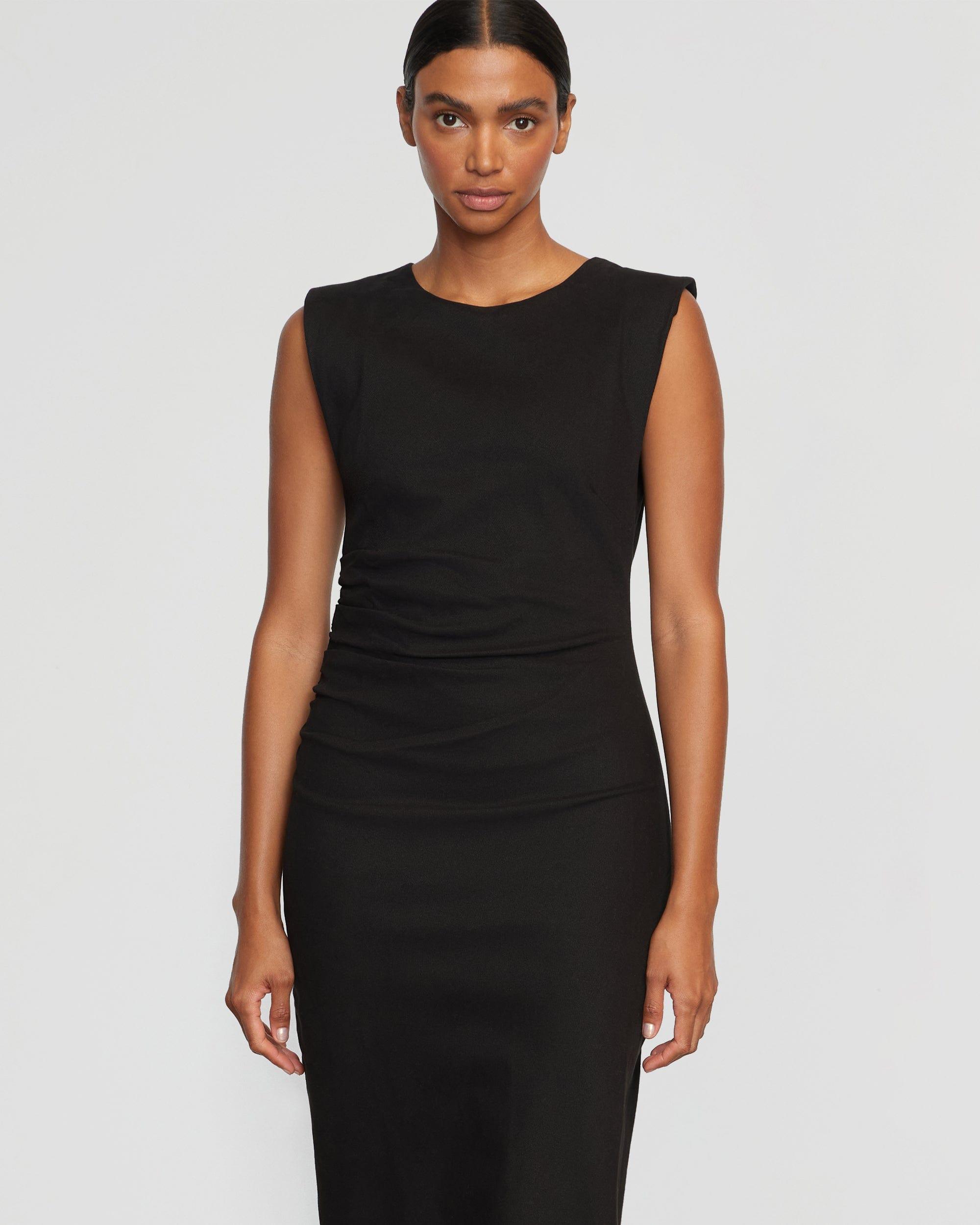 Iman Split-Hem Cotton Twill Dress Product Image