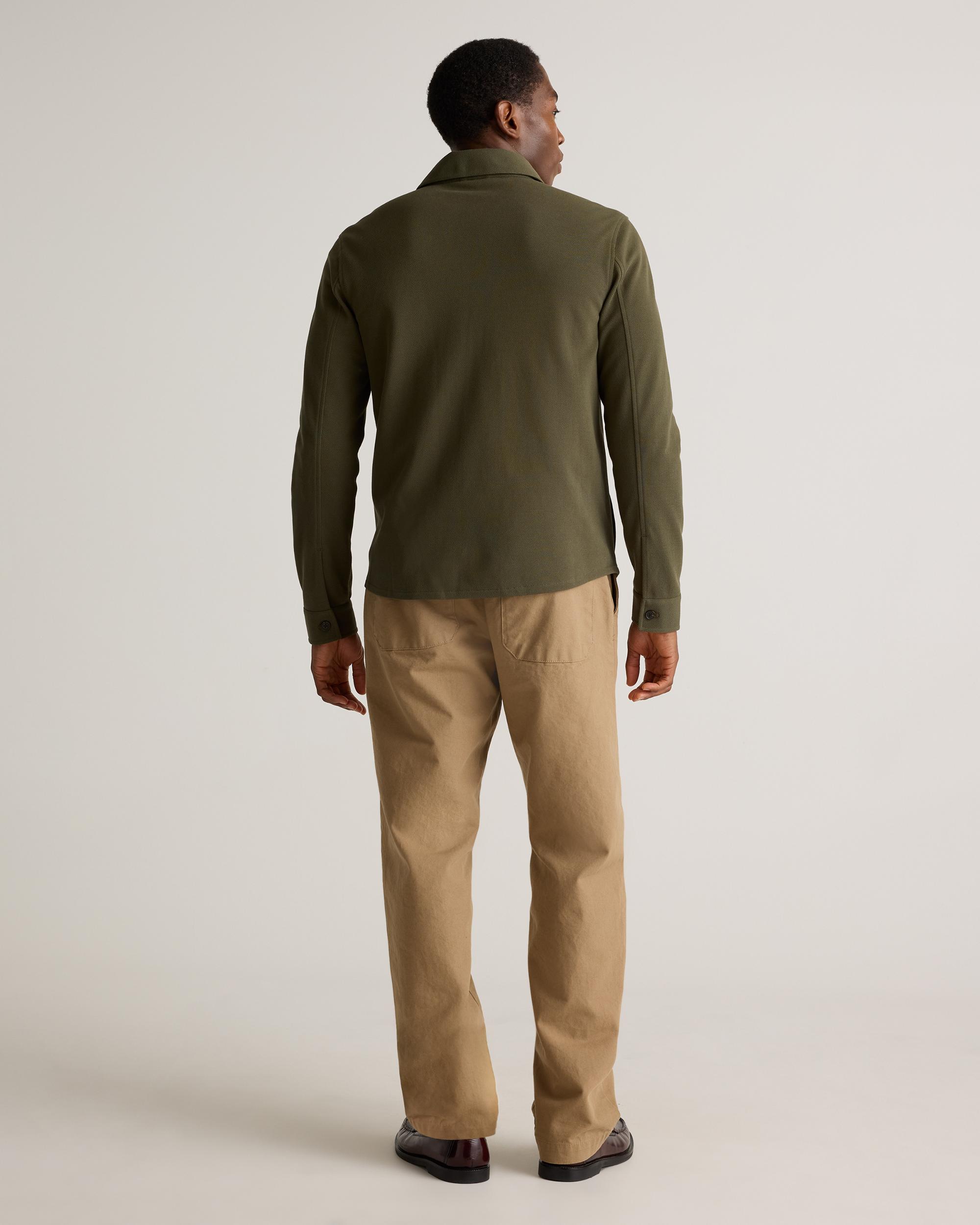 Quince | Men's Cotton Pique Knit Overshirt Organic Cotton Product Image