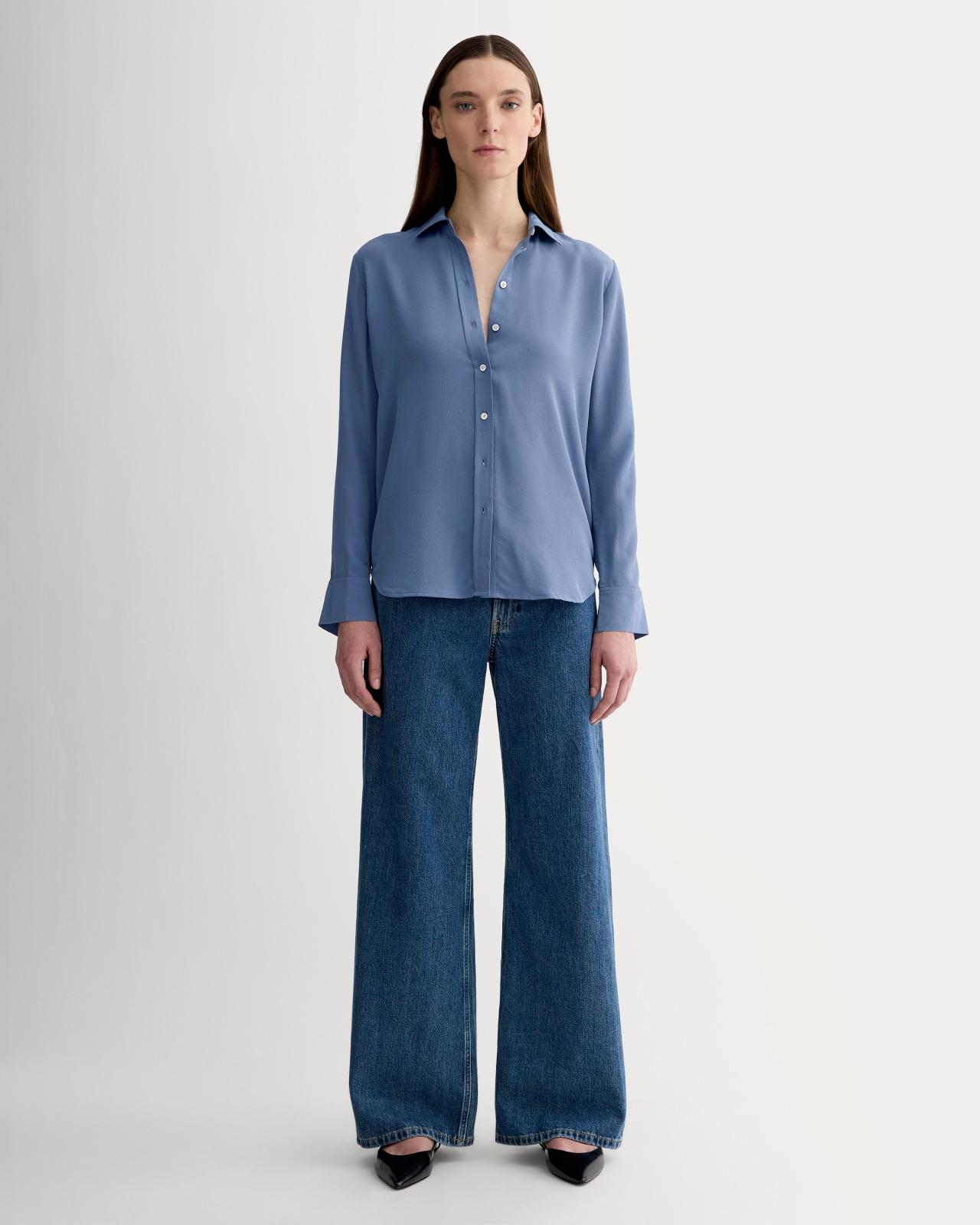 Womens Must-Have Shirt in Washable Silk by Everlane Size 0 Product Image