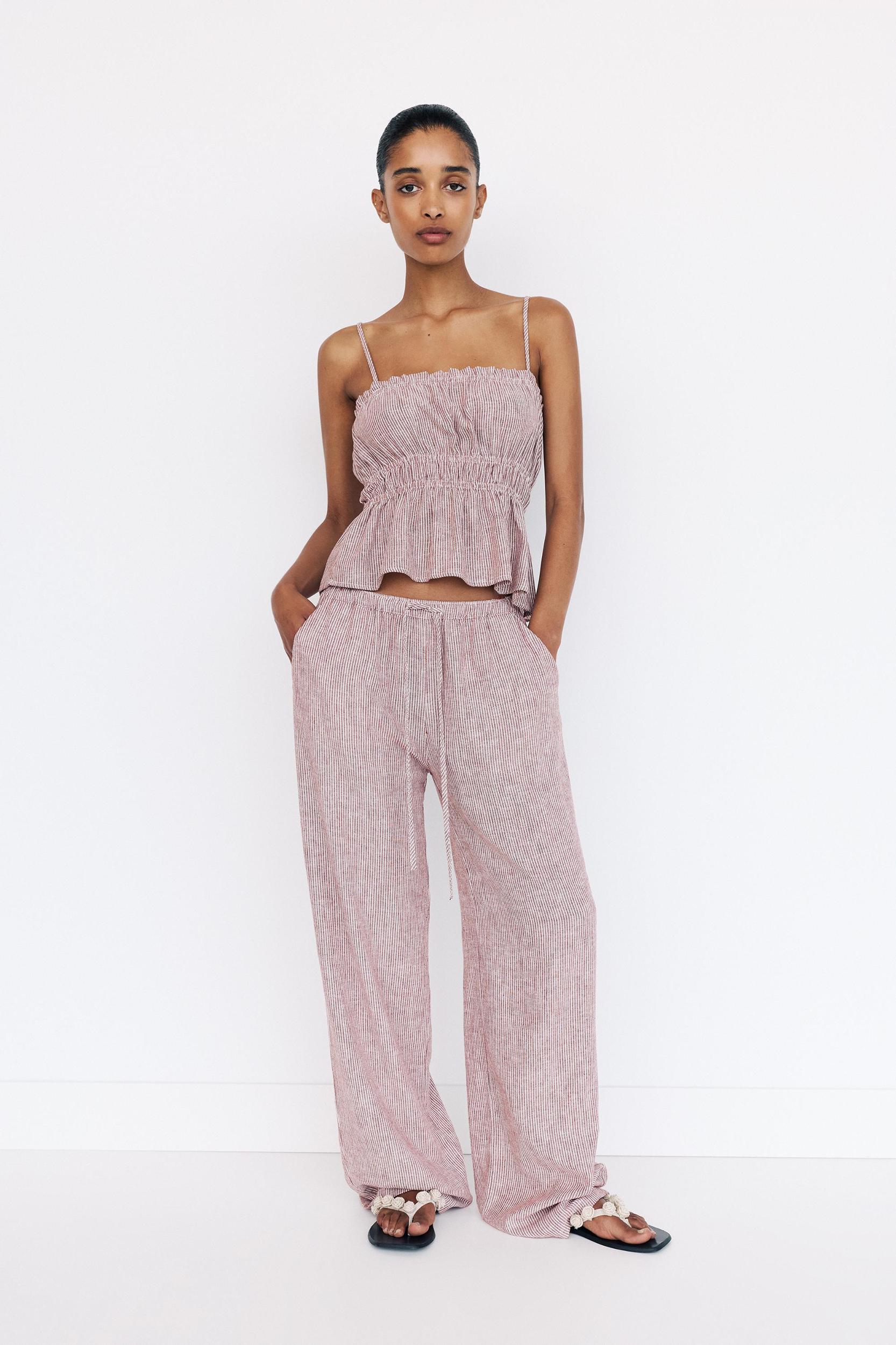 Strappy striped top Product Image