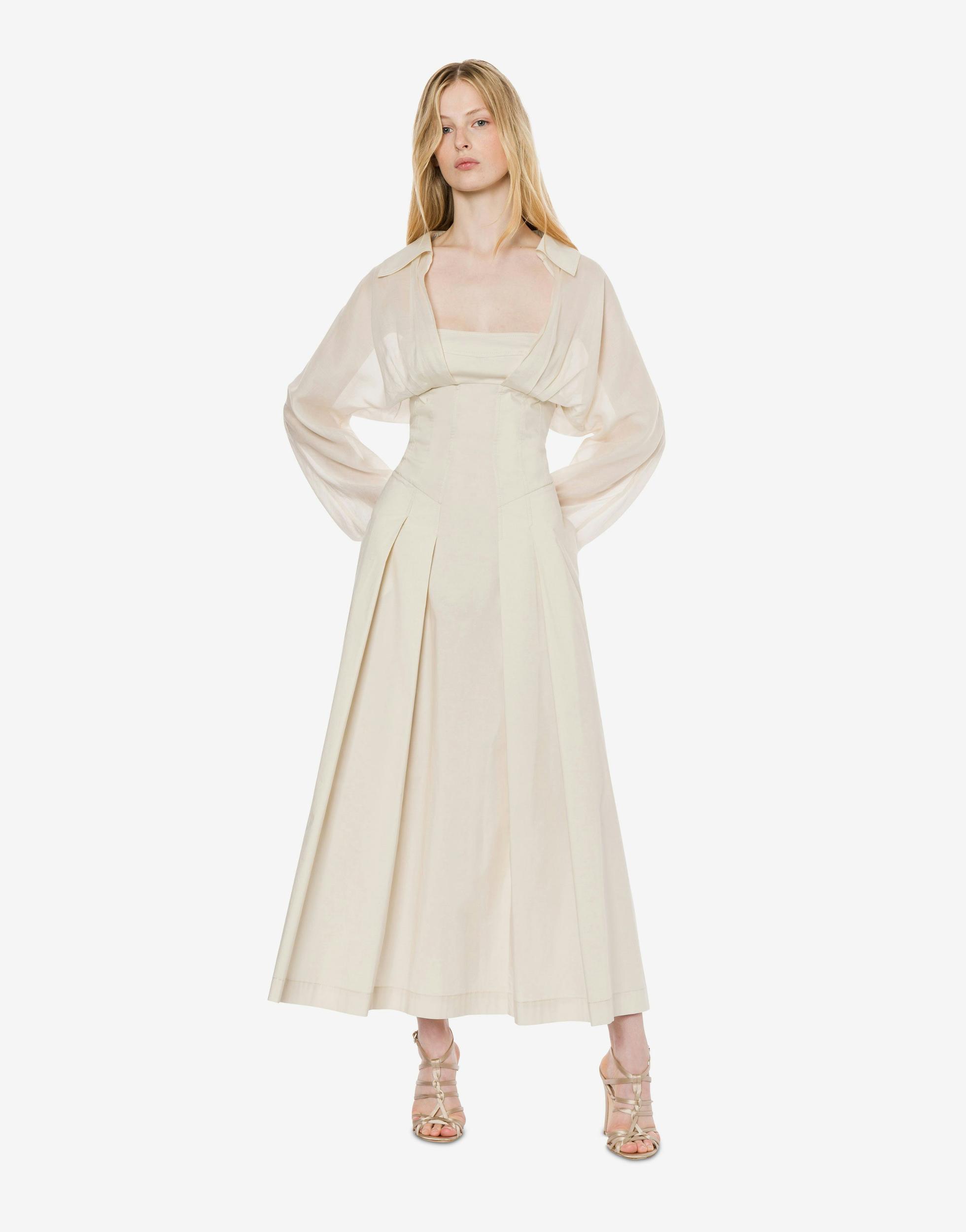 Poplin and muslin long dress Product Image