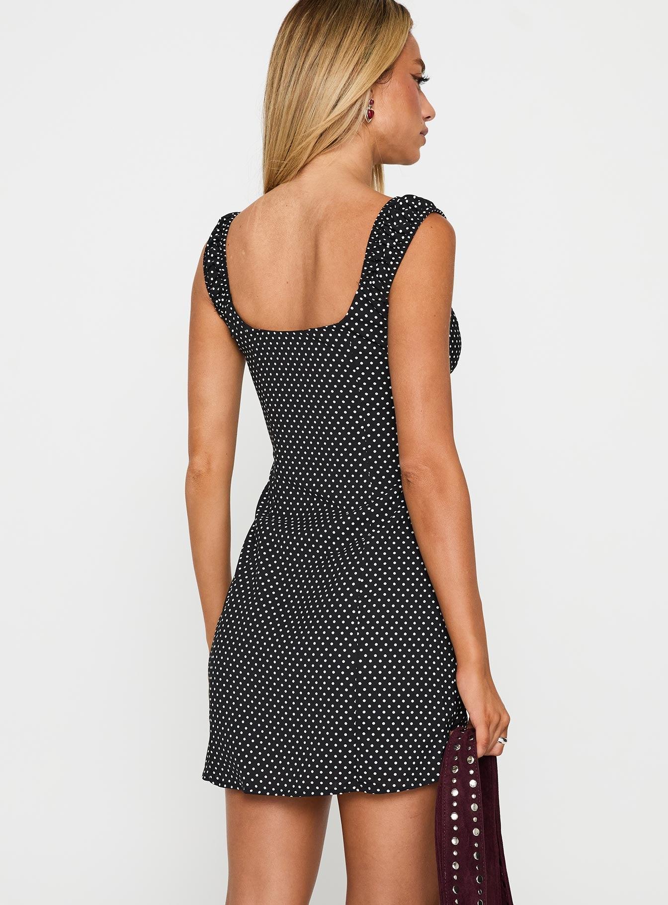 Joseleine Mini Dress Black / Polka Product Image