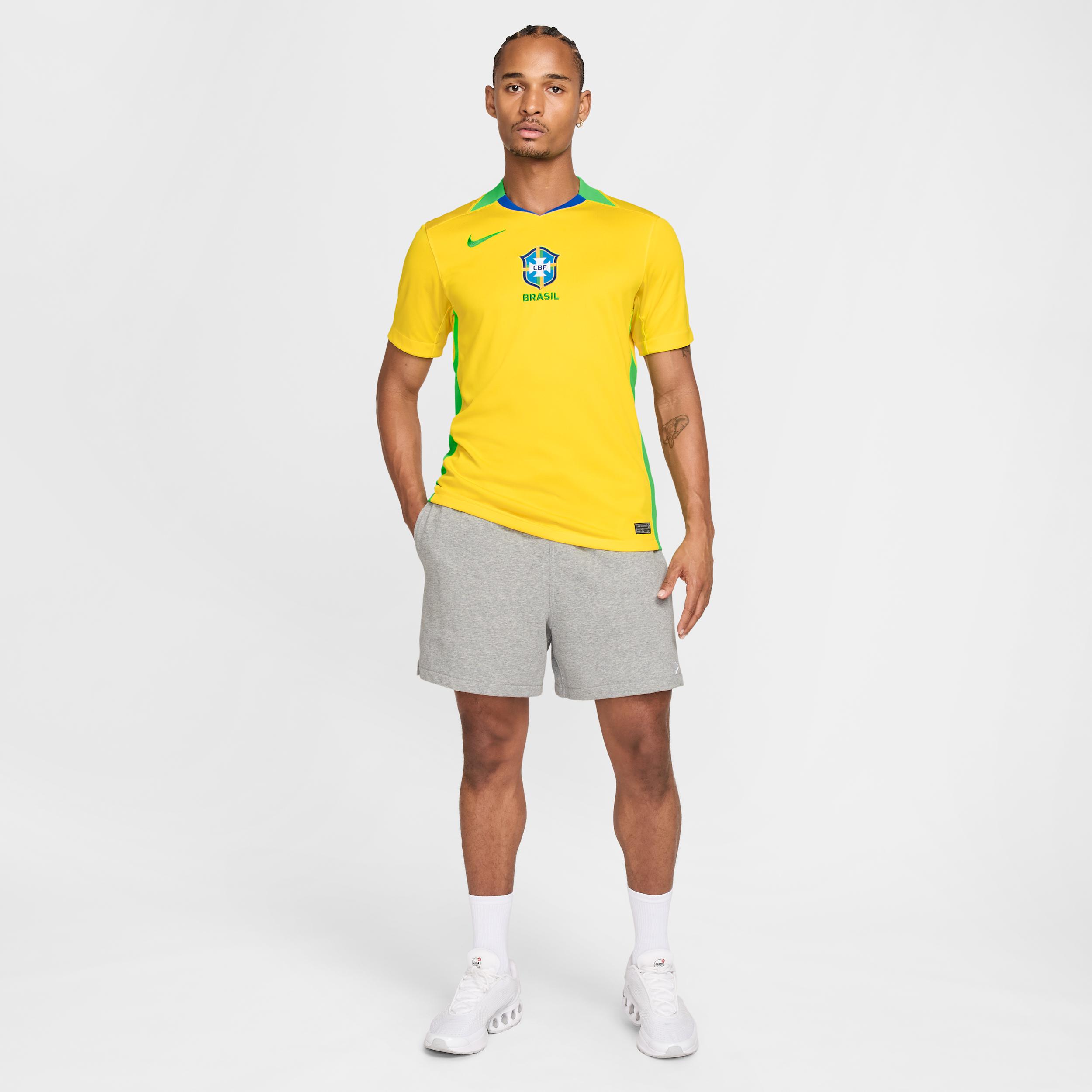 Brazil 2025 Stadium Home (Team) Nike Mens Dri-FIT Soccer Replica Jersey | FZ9011-718 Product Image