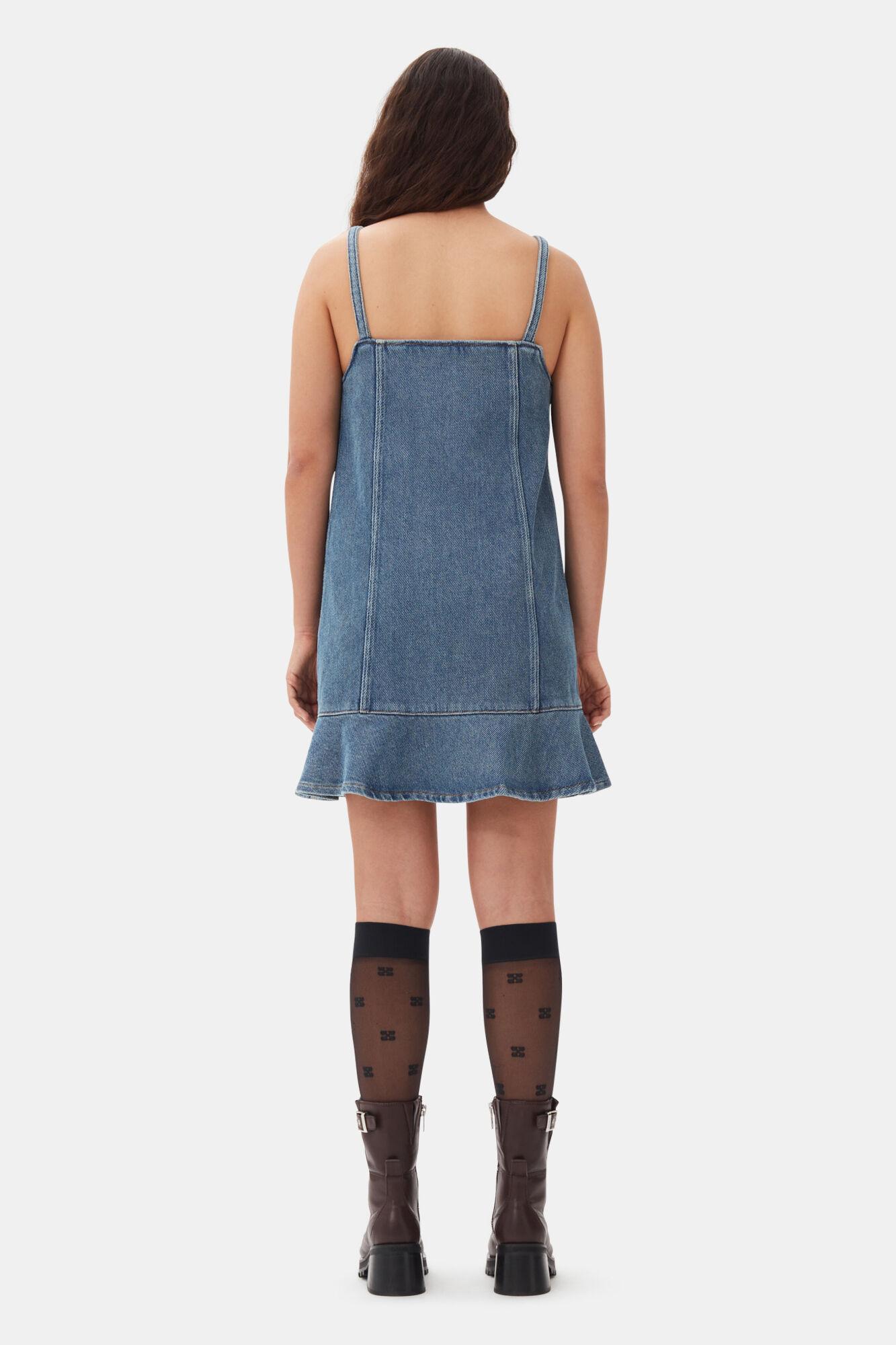 Blue Denim Mini Dress Product Image