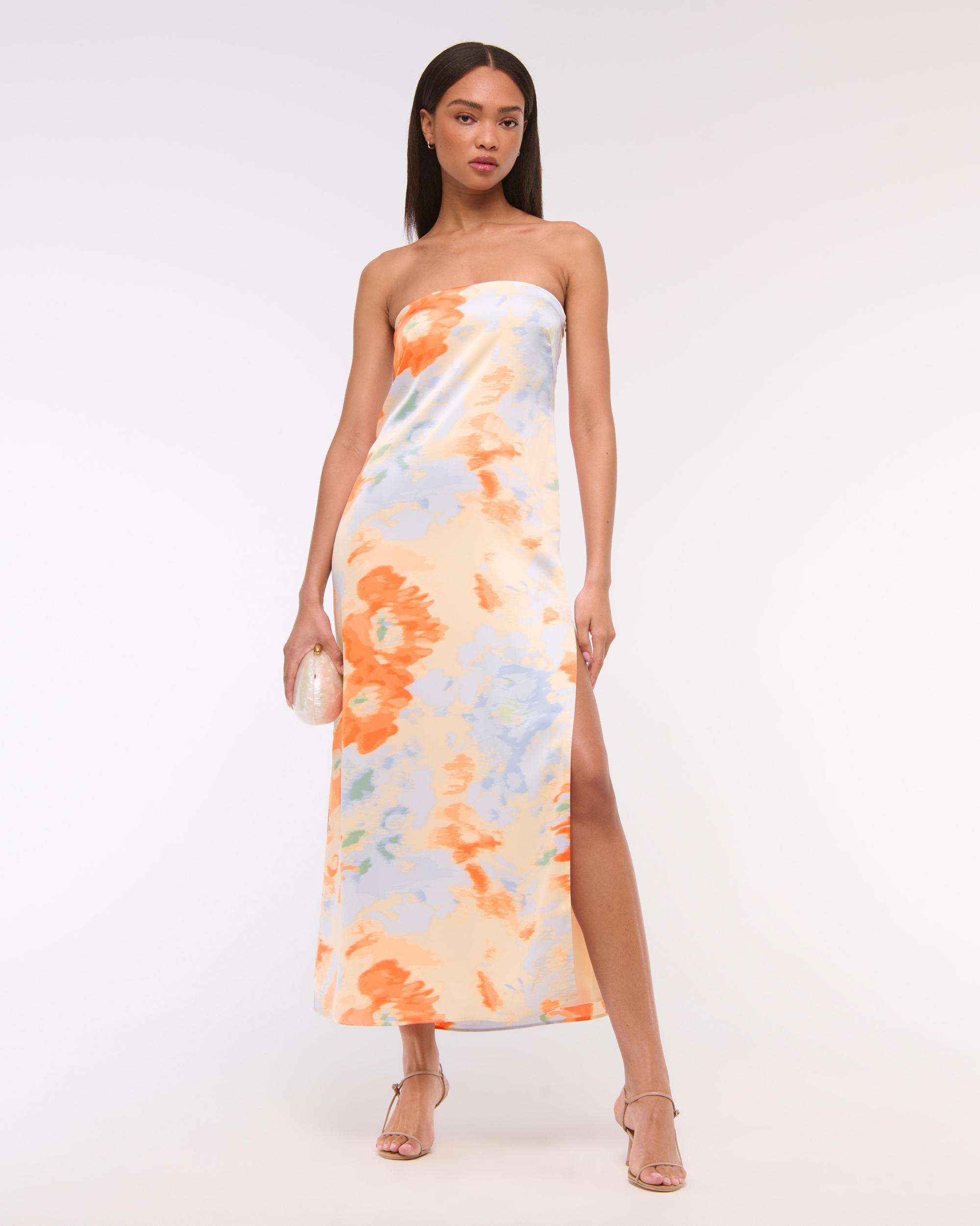The A&F Julia Strapless Slip Maxi Dress Product Image