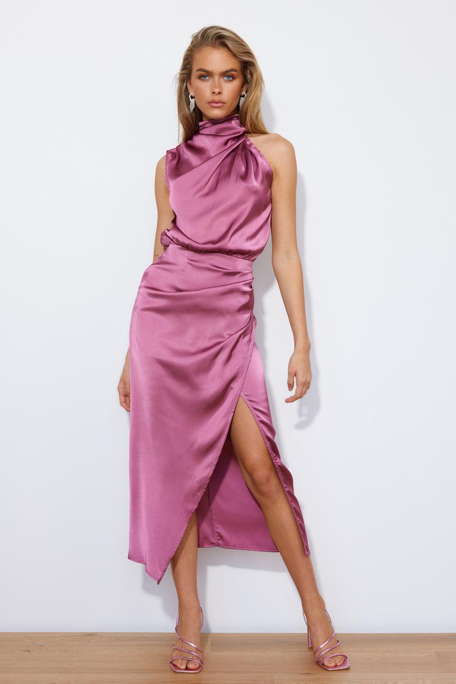 Cocktail Party Midi Dress Pink Product Image