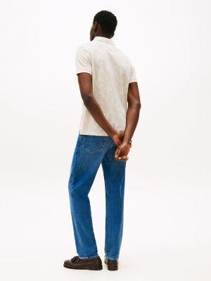 Regular Fit Allover Leaf Print Polo Product Image