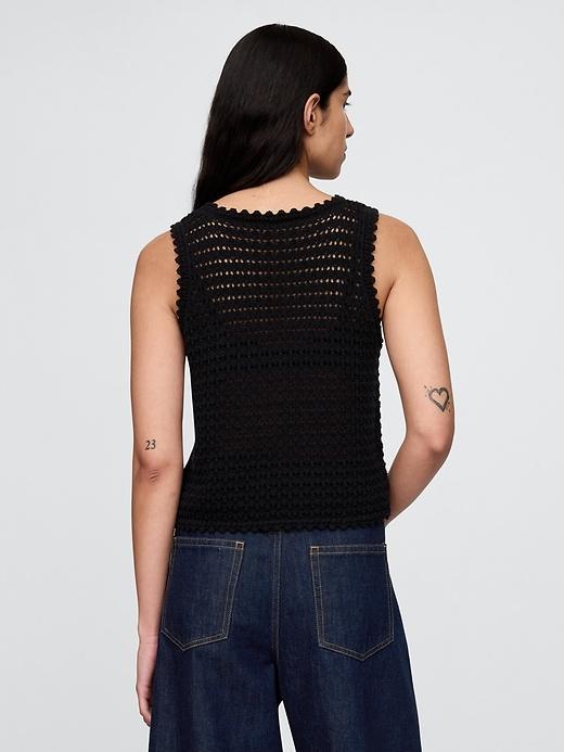 100% Cotton Crochet Tank Top Product Image
